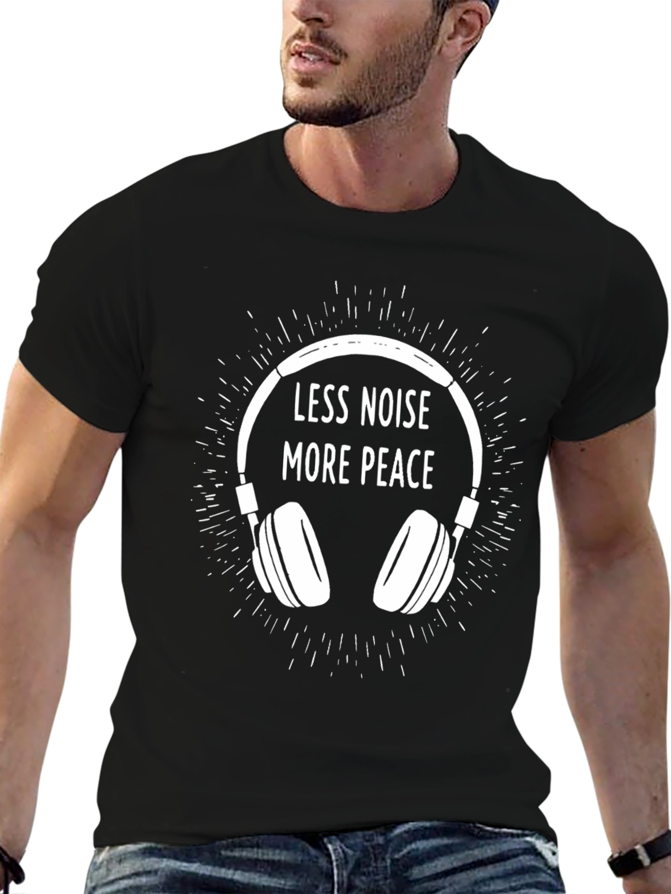 Less Noise More Peace Graphic T-Shirt