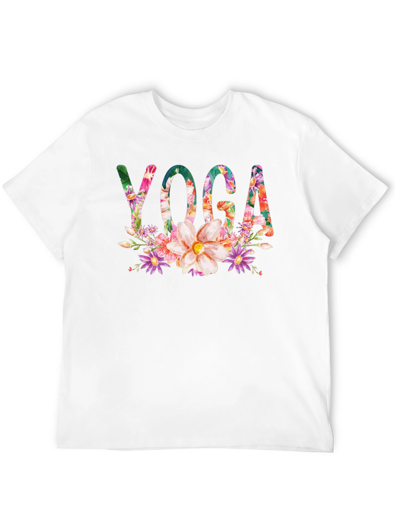 Floral Yoga T-Shirt - Black