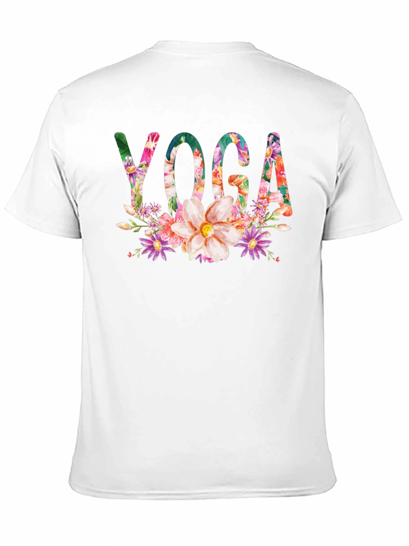 Floral Yoga T-Shirt - Black