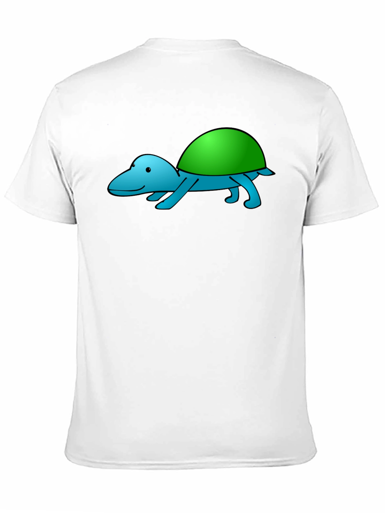 Cartoon Turtle Graphic Tee - Black Casual Shirt