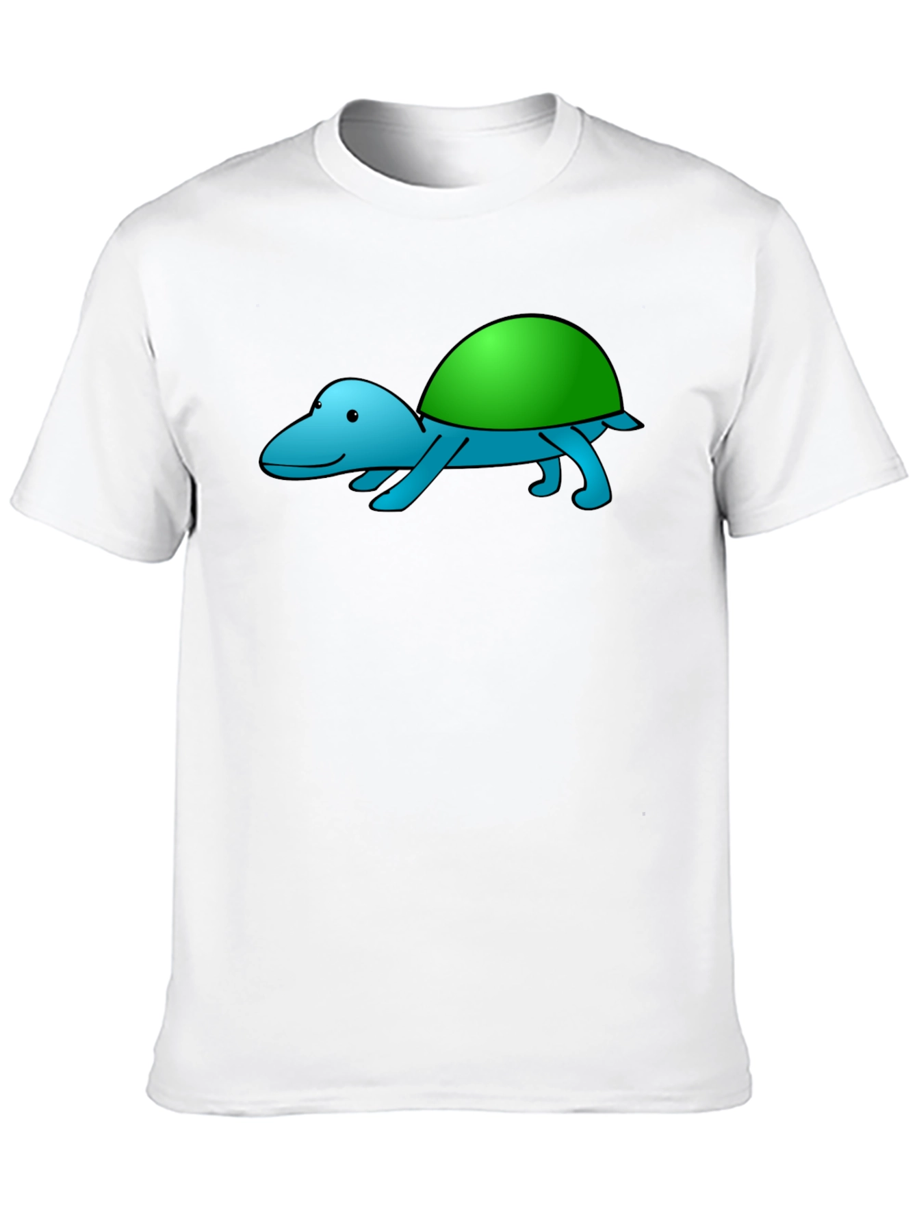 Cartoon Turtle Graphic Tee - Black Casual Shirt