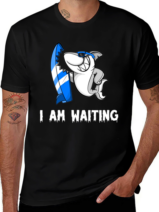 I Am Waiting Shark Graphic T-Shirt