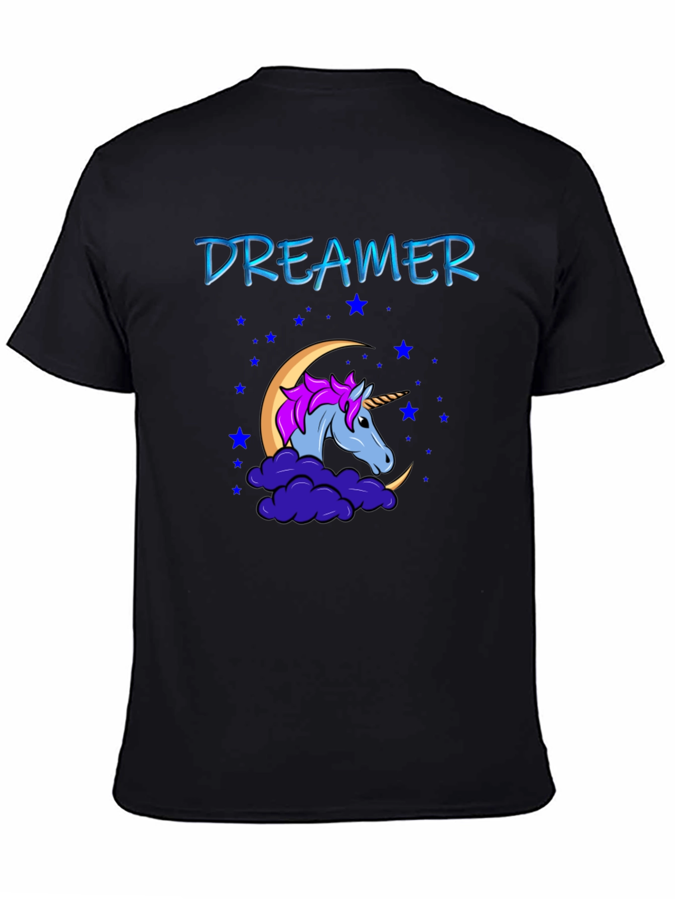 Dreamer Unicorn Black T-Shirt