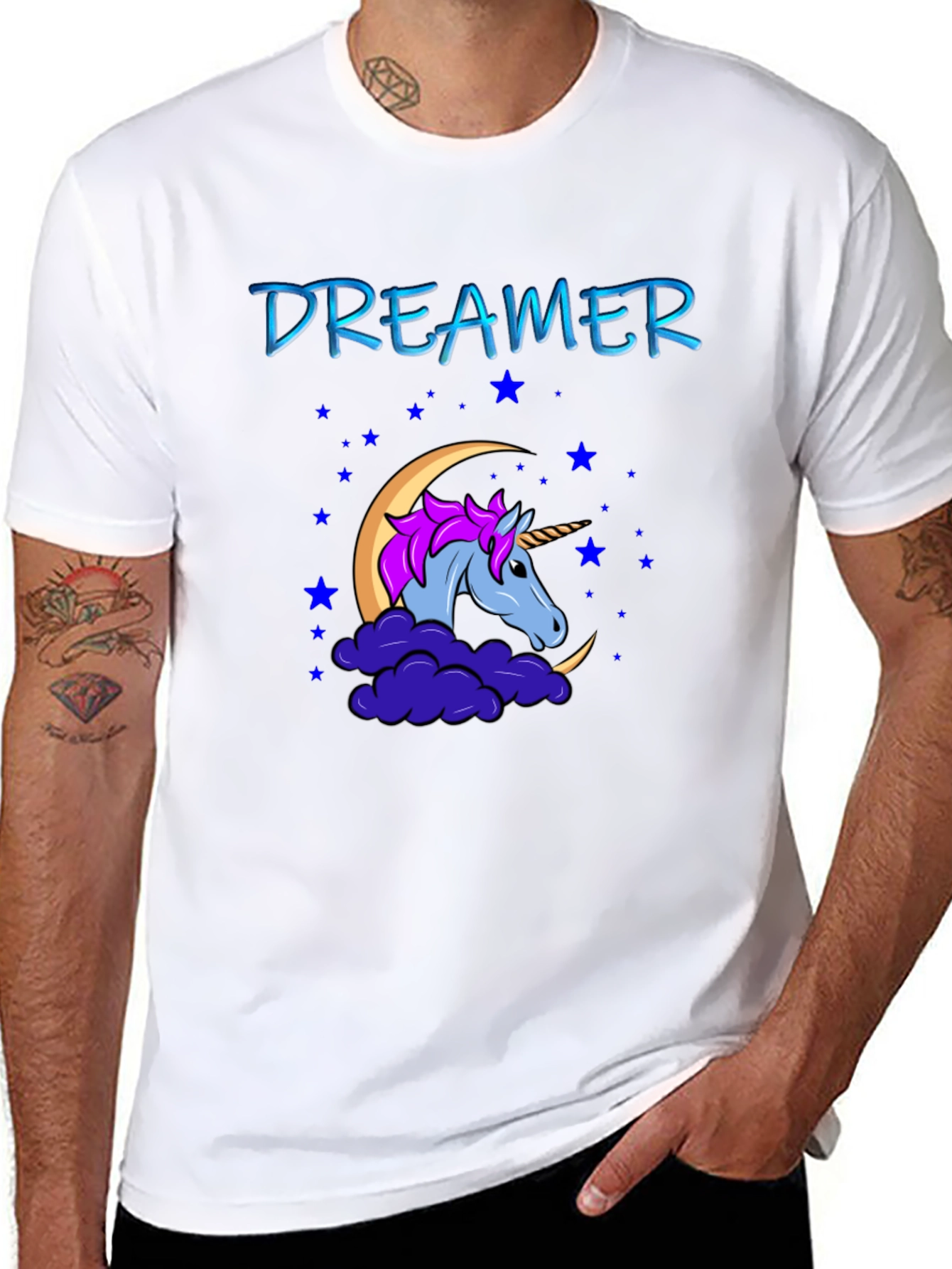 Dreamer Unicorn Black T-Shirt