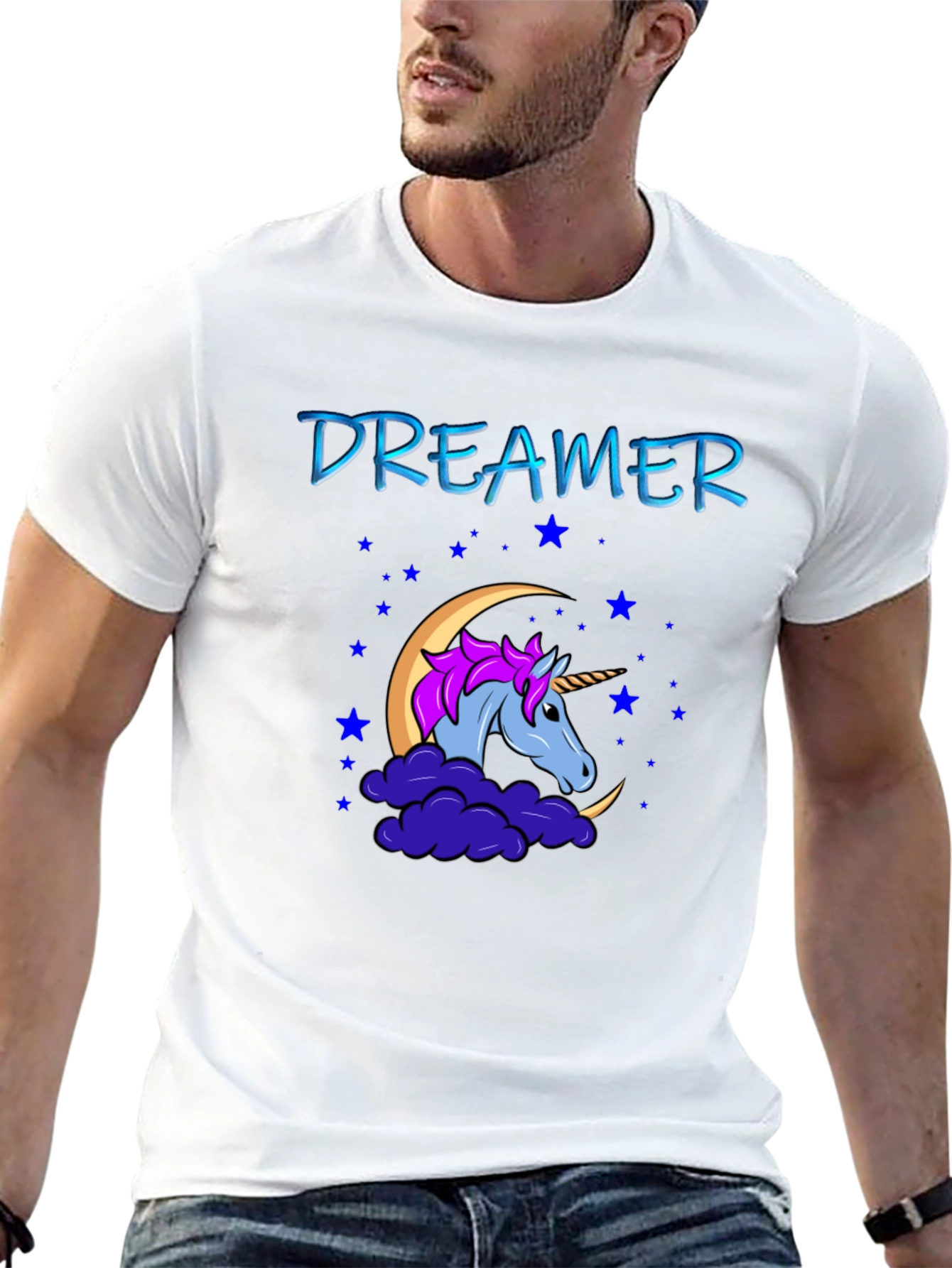 Dreamer Unicorn Black T-Shirt