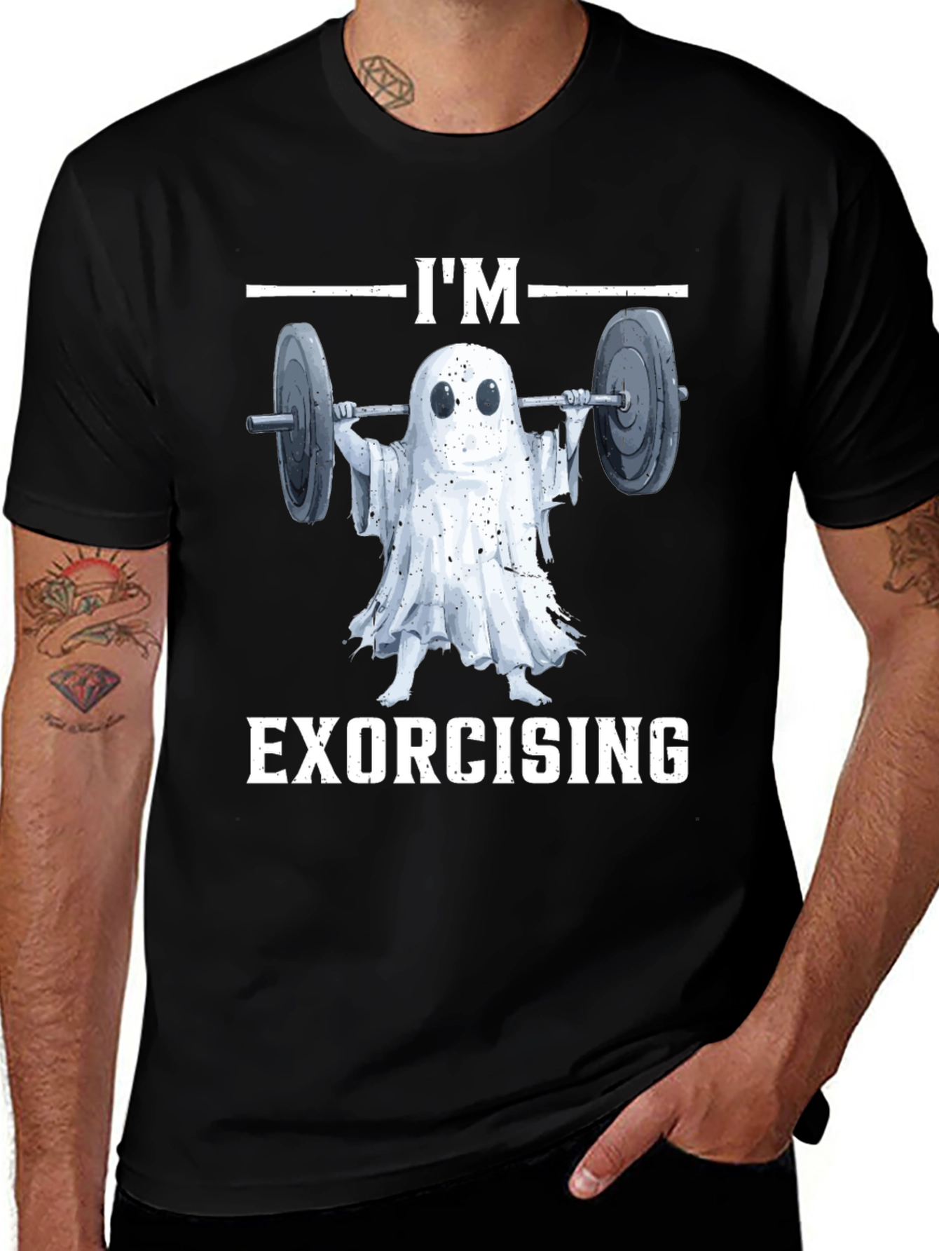 Funny Ghost Exorcising Workout T-Shirt
