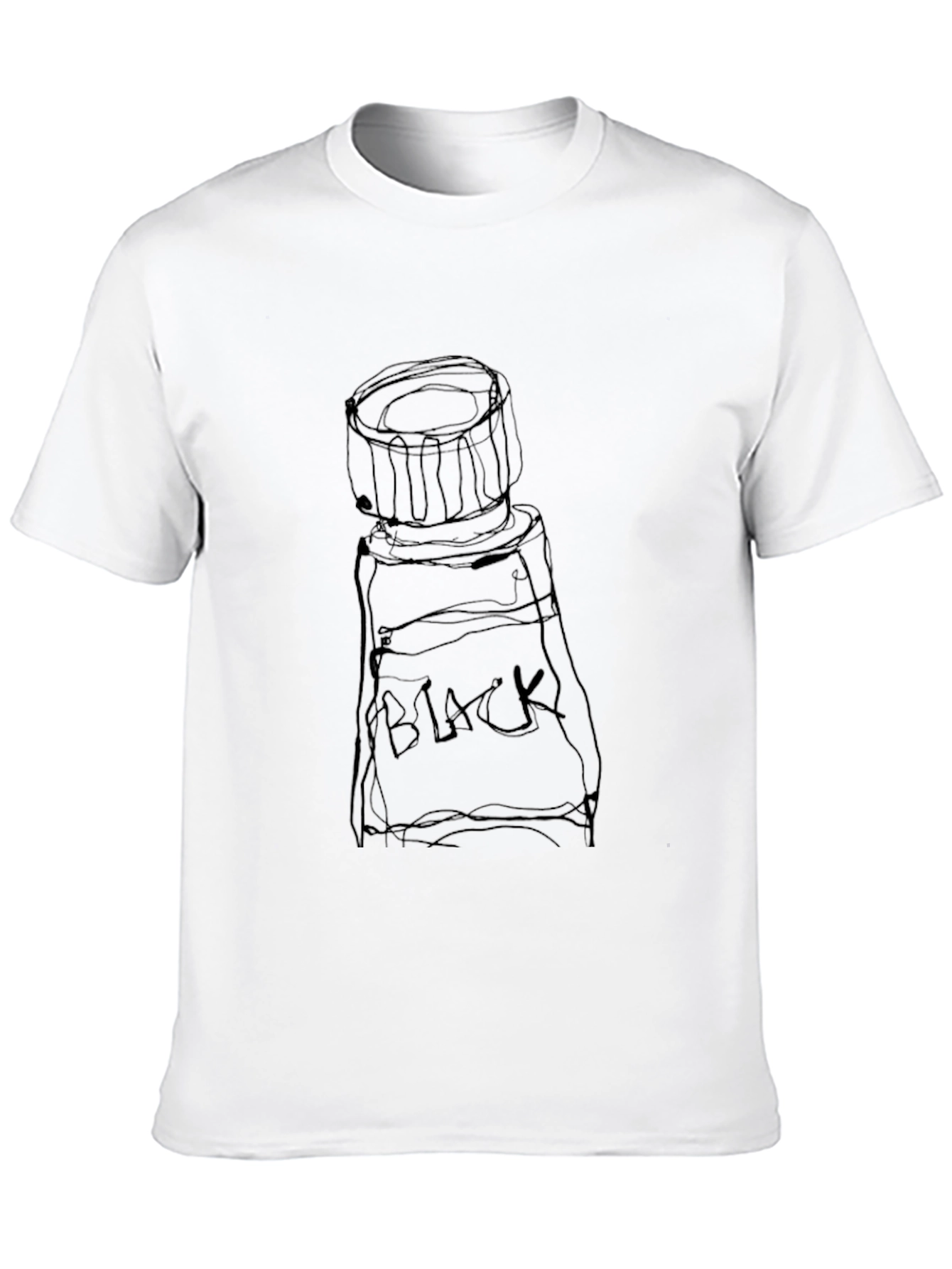 Black Paint Tube Tee - Artsy & Unique