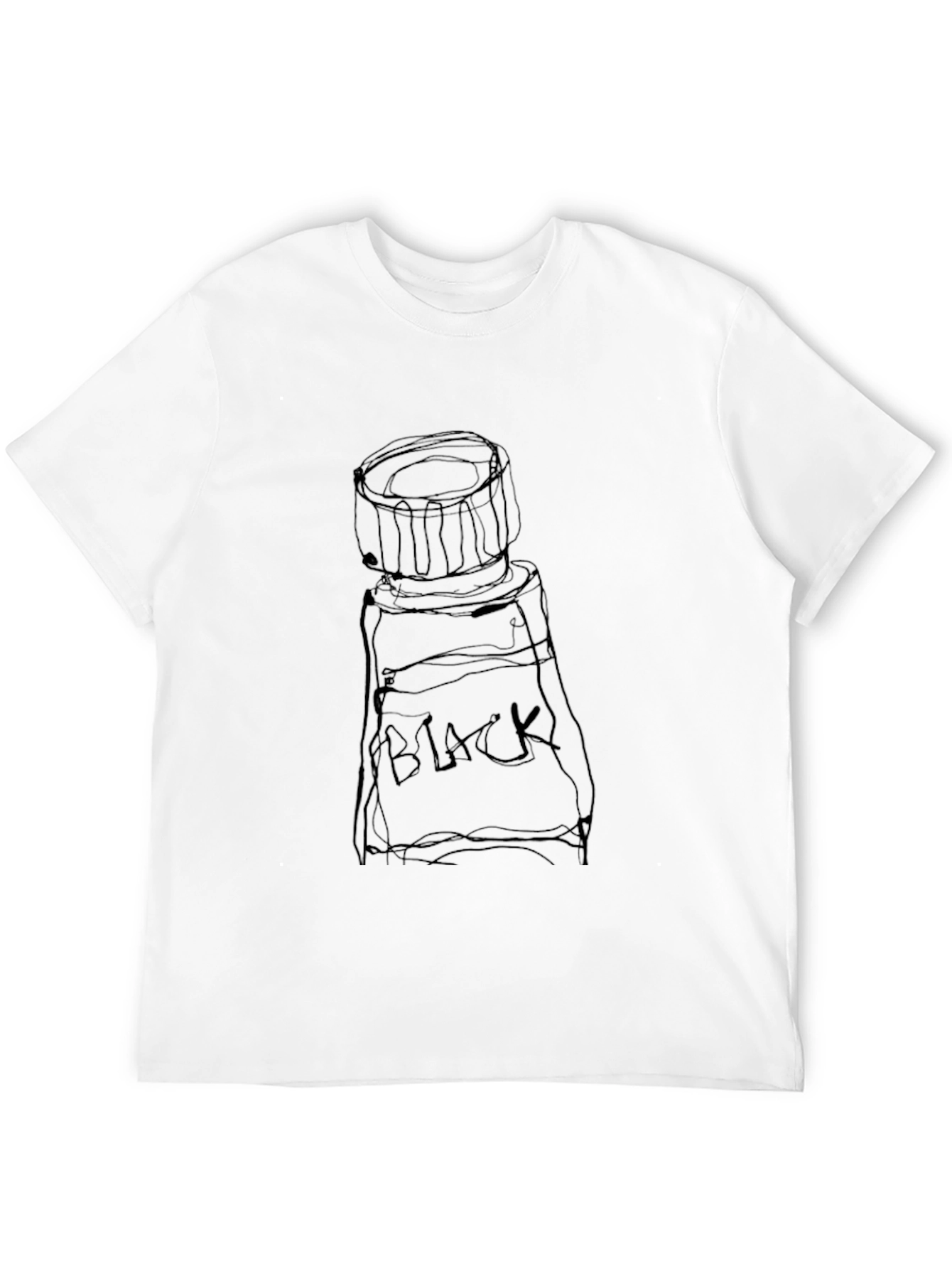Black Paint Tube Tee - Artsy & Unique