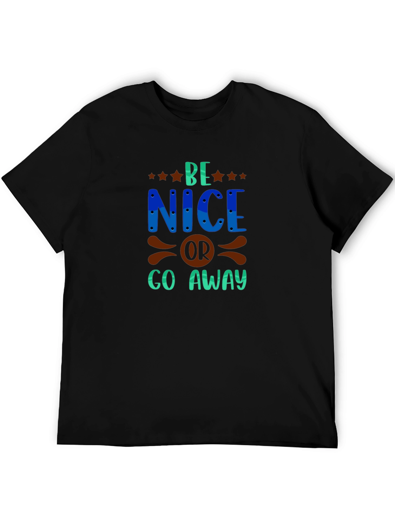 Be Nice Graphic Tee - Stylish Mens Black T-Shirt