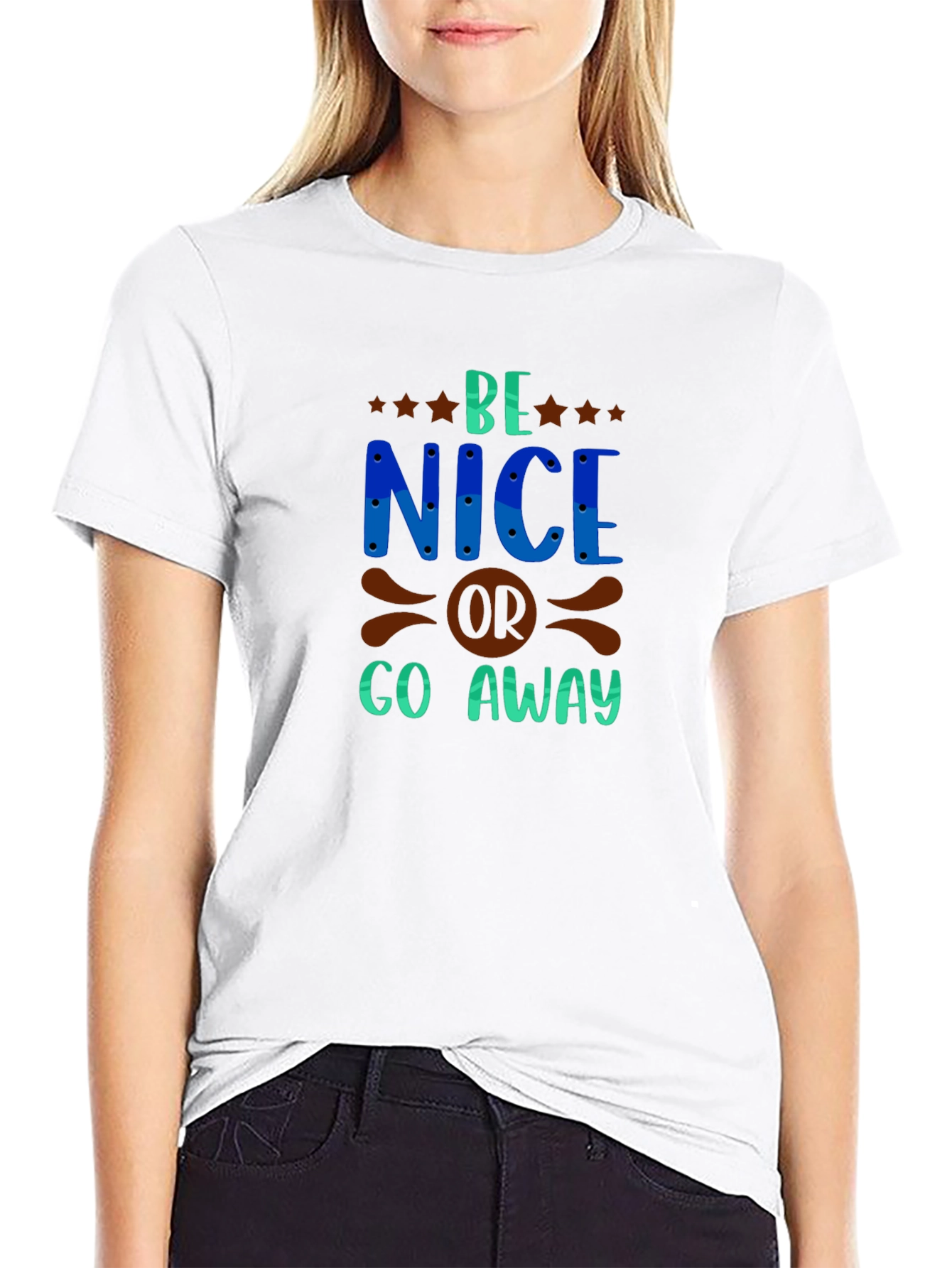 Be Nice Graphic Tee - Stylish Mens Black T-Shirt