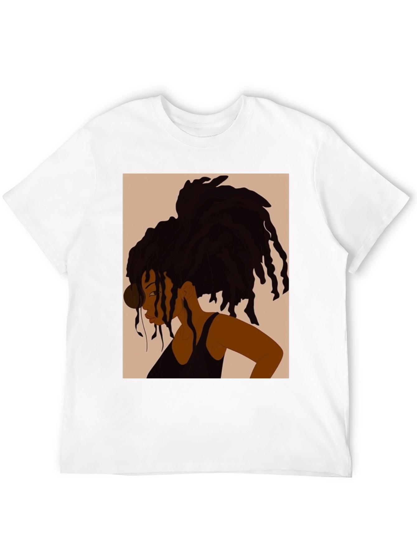 Black Woman Dreadlocks T-Shirt - Stylish Graphic Tee