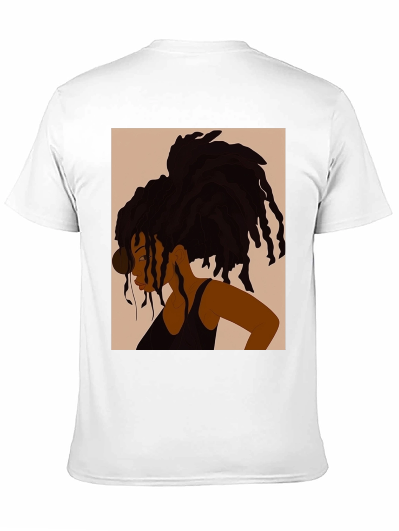 Black Woman Dreadlocks T-Shirt - Stylish Graphic Tee