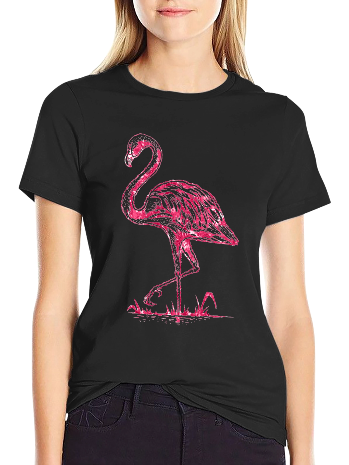 Pink Flamingo Graphic T-Shirt