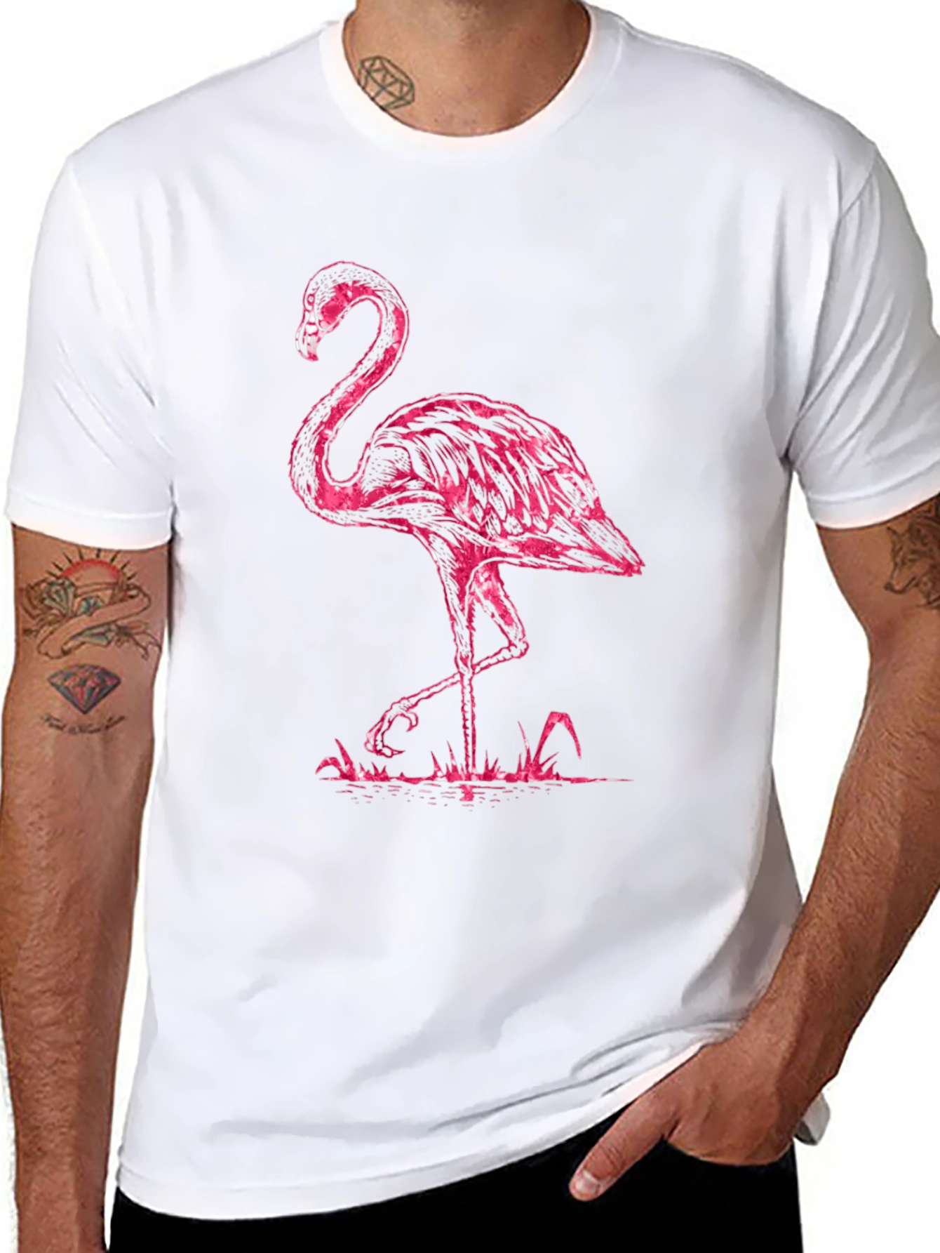 Pink Flamingo Graphic T-Shirt