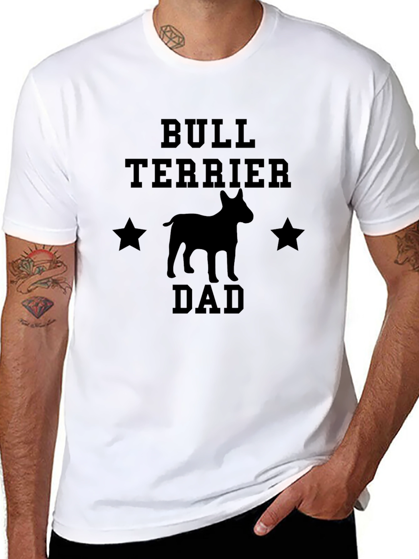 Bull Terrier Dad Graphic T-Shirt