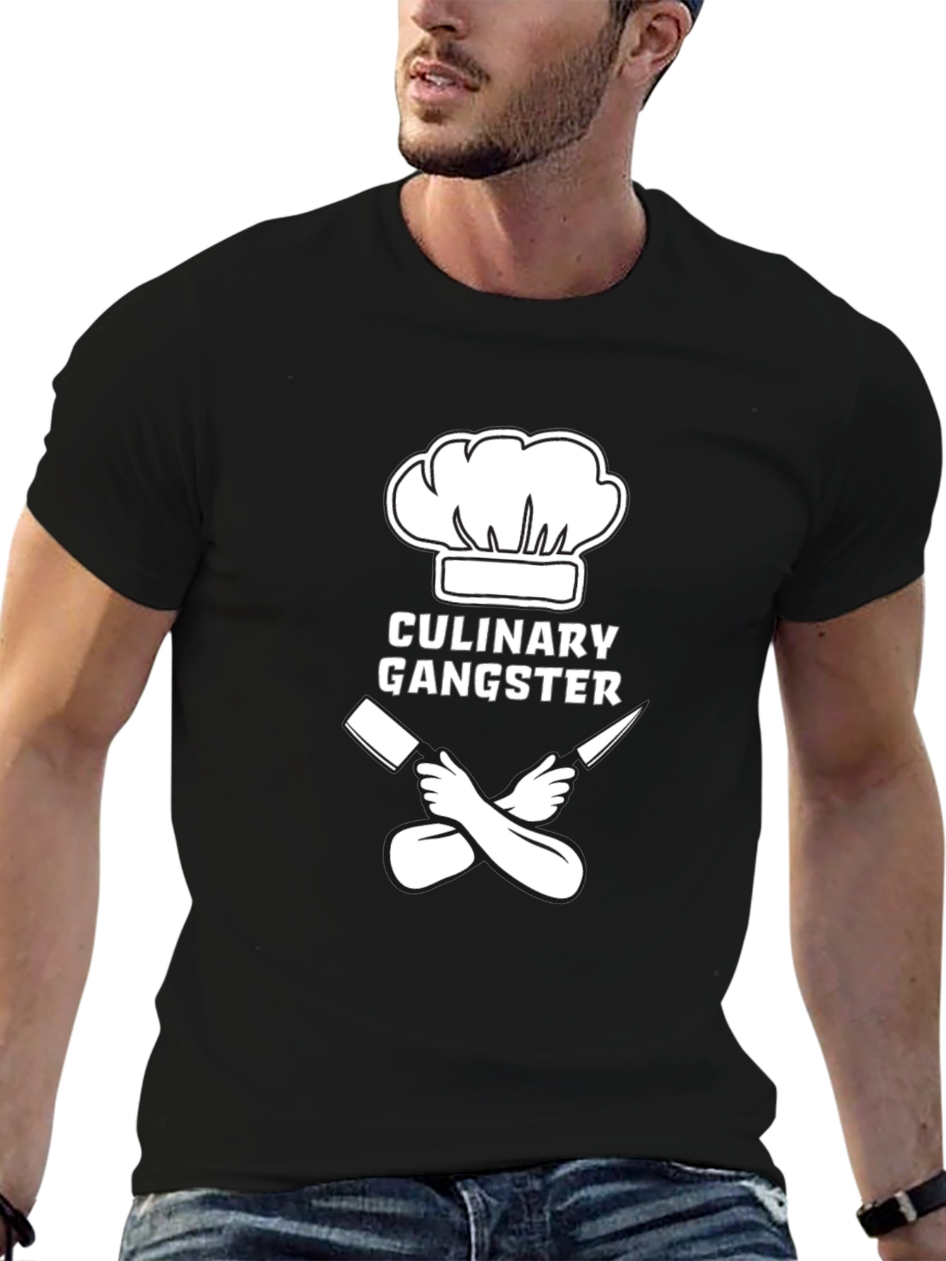Culinary Gangster T-Shirt - Chef Hat & Crossed Knives