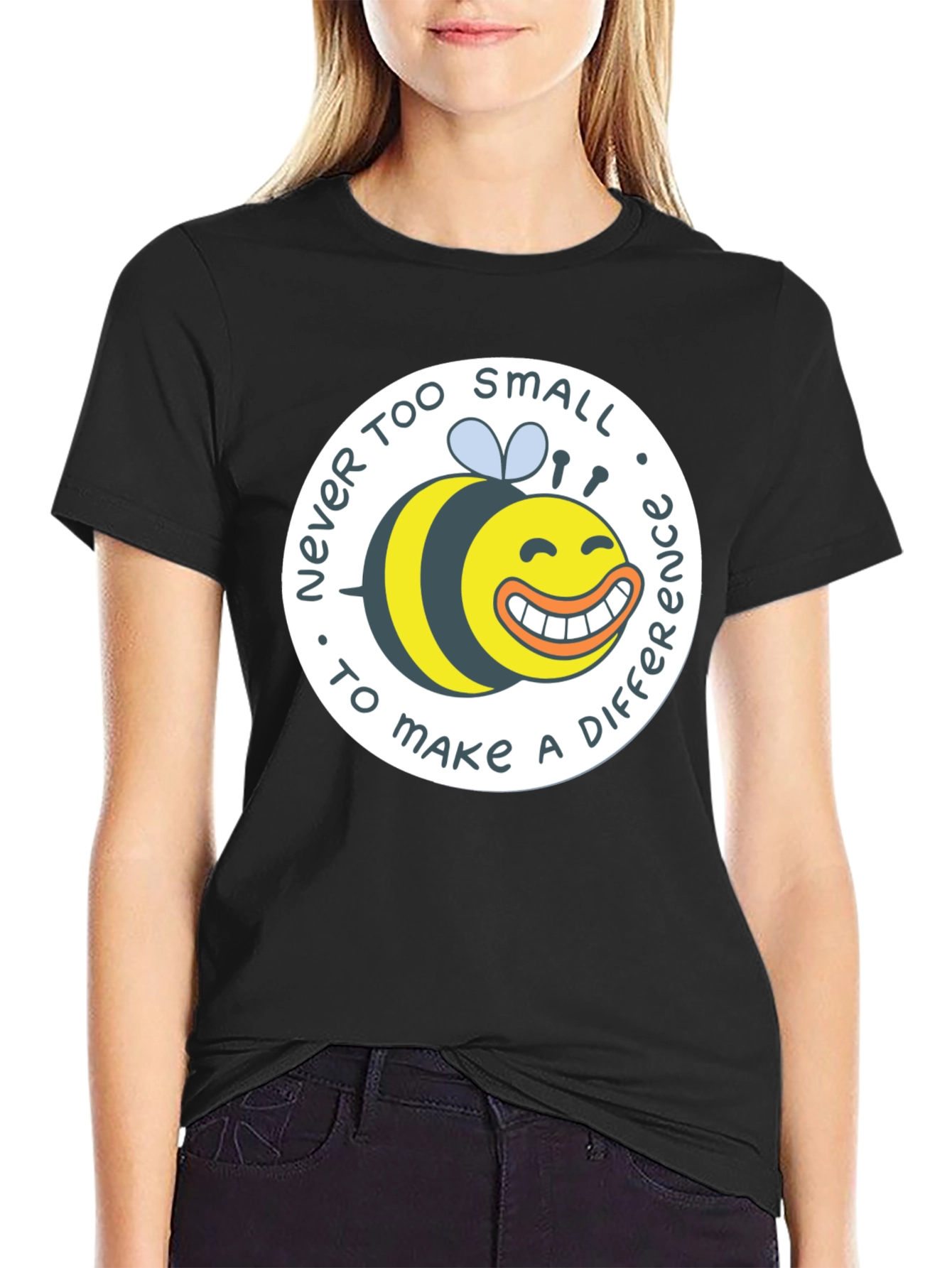 Never Too Small Bee Graphic T-Shirt