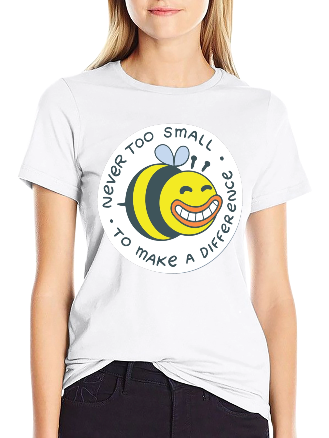 Never Too Small Bee Graphic T-Shirt