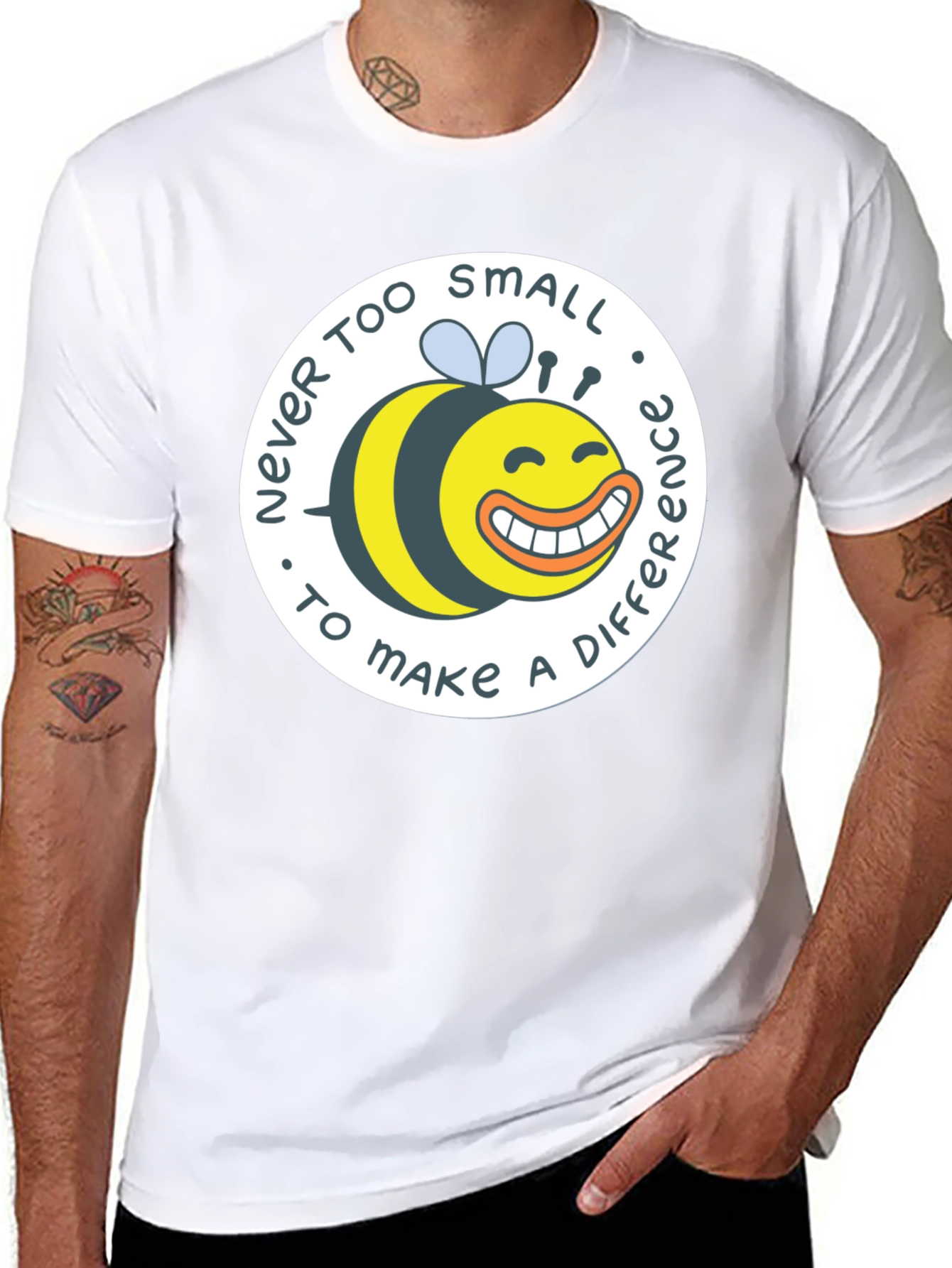 Never Too Small Bee Graphic T-Shirt