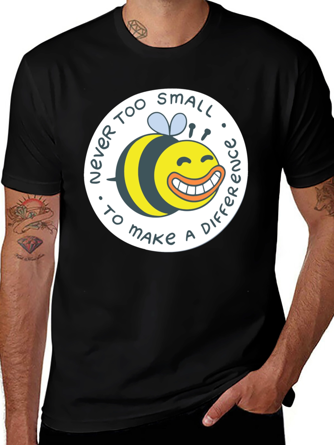 Never Too Small Bee Graphic T-Shirt