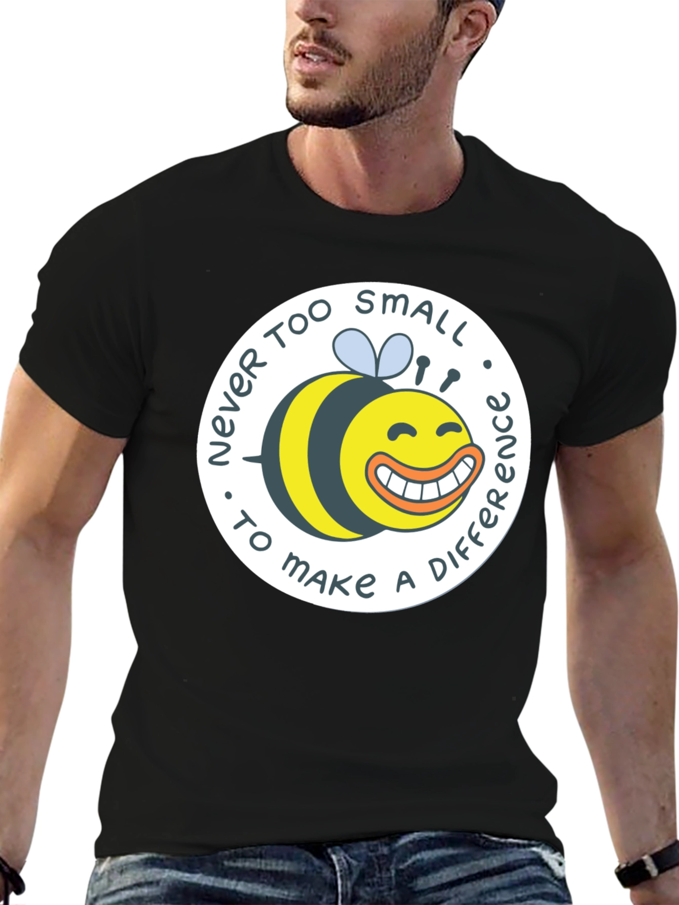 Never Too Small Bee Graphic T-Shirt