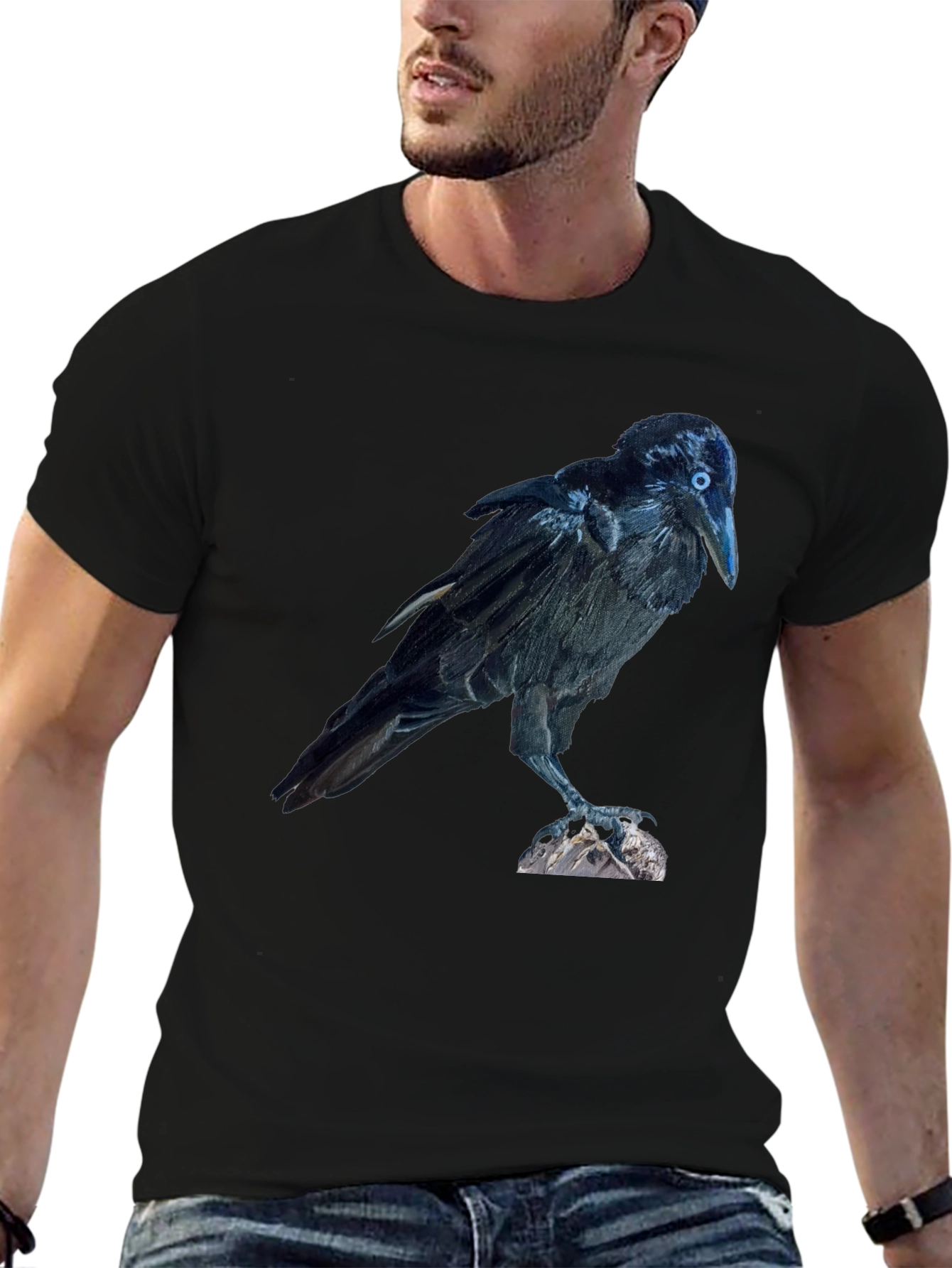 Raven Graphic Tee - Mens Black T-Shirt