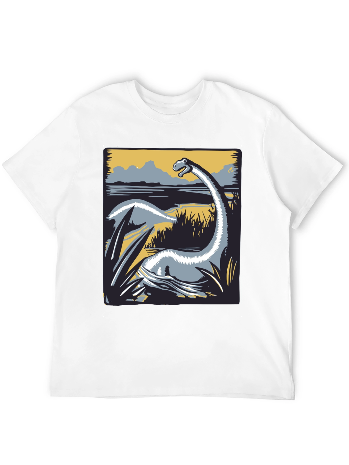 Dino Graphic Tee - Retro Brachiosaurus Design