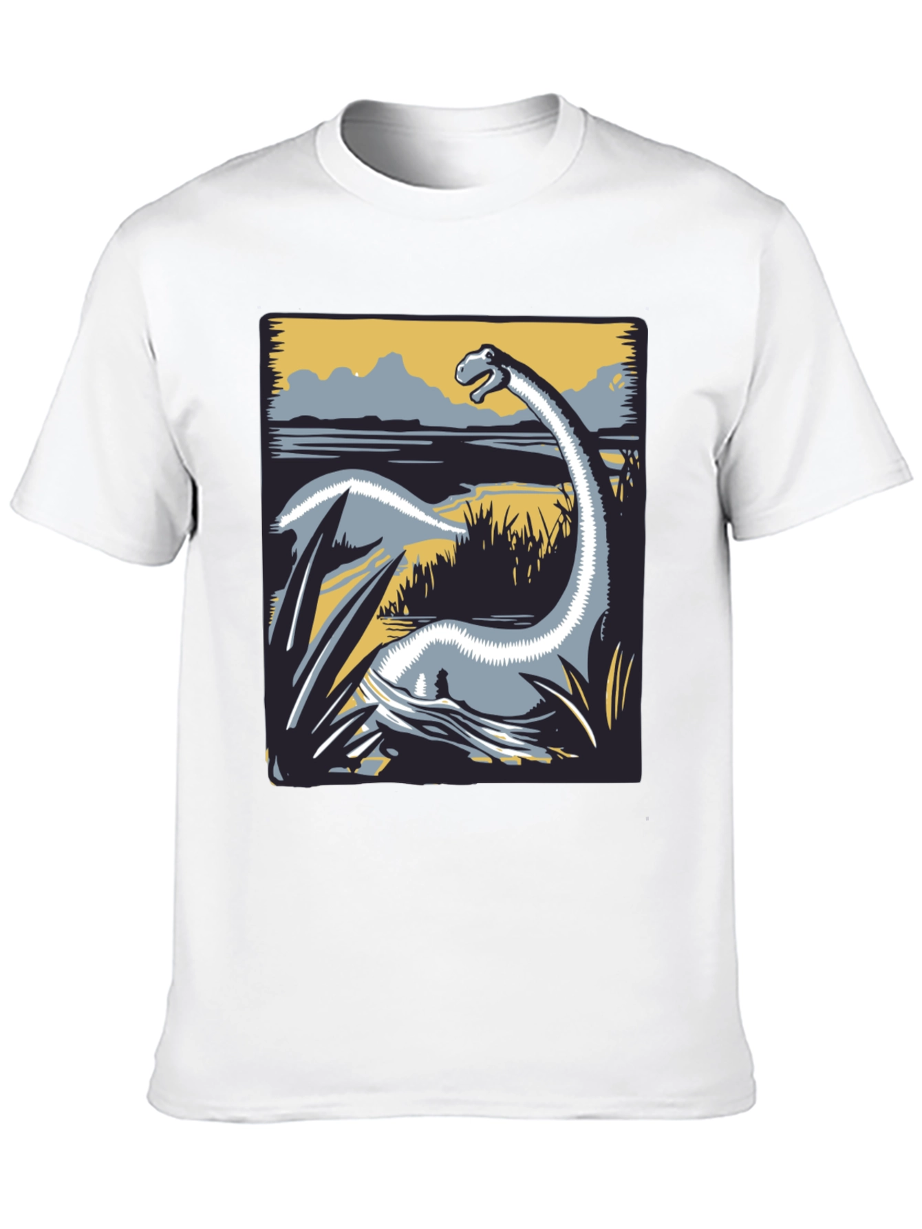 Dino Graphic Tee - Retro Brachiosaurus Design