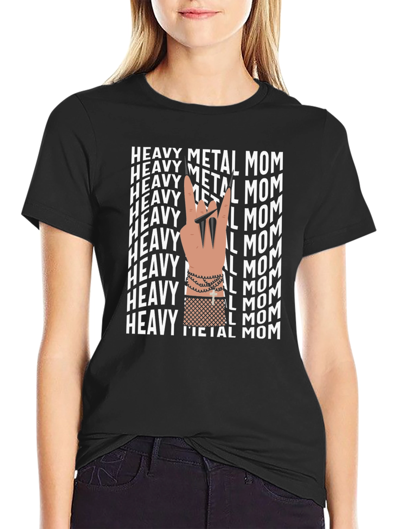 Heavy Metal Mom Graphic Tee Shirt