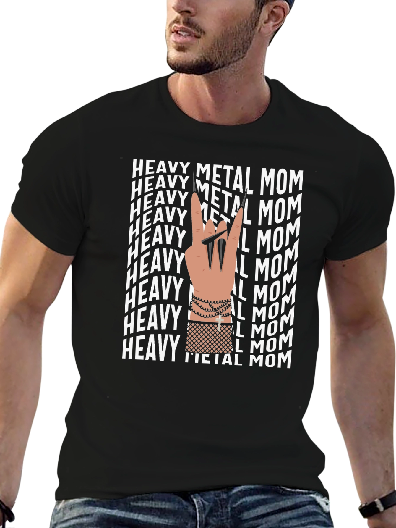 Heavy Metal Mom Graphic Tee Shirt