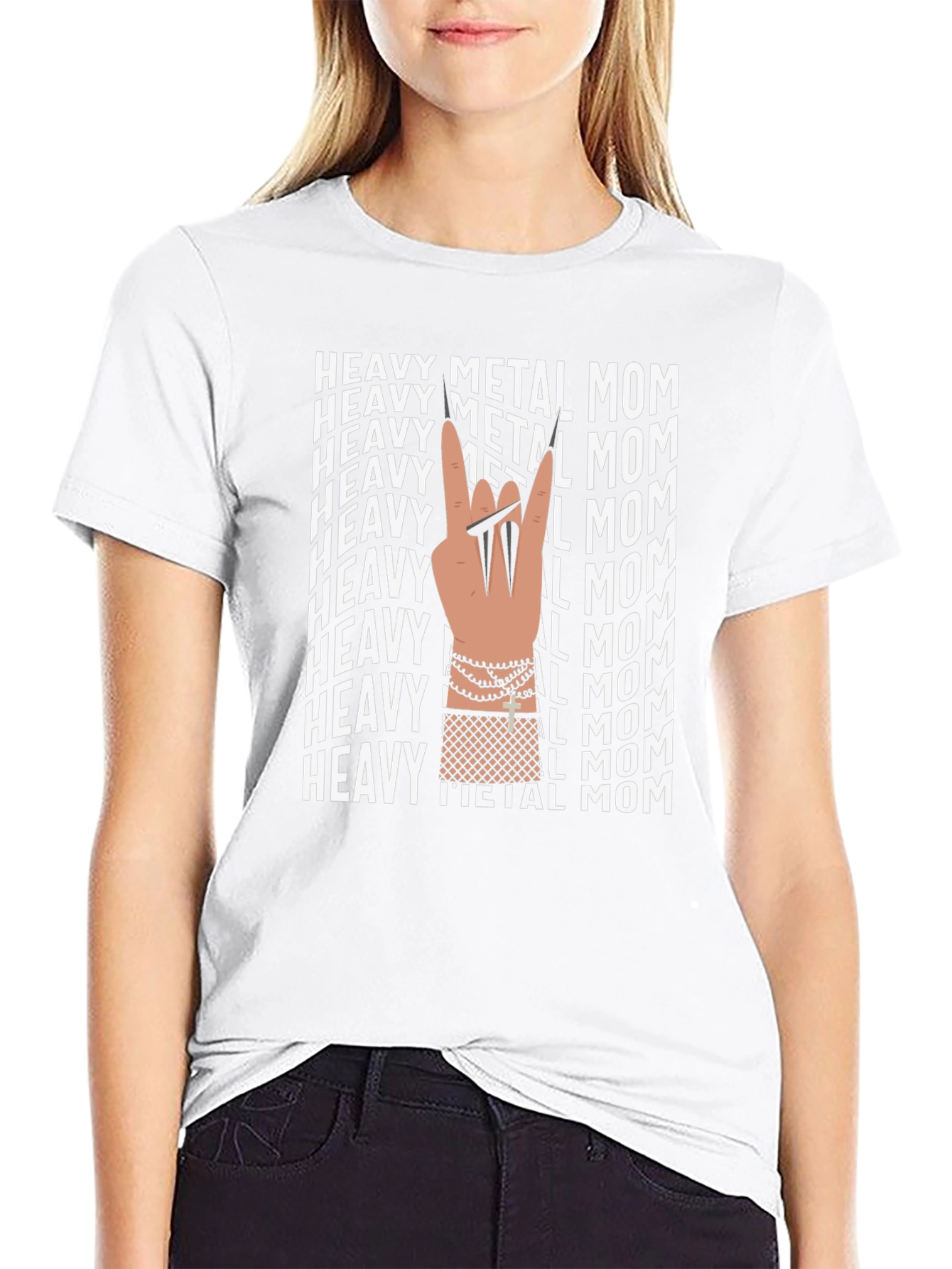 Heavy Metal Mom Graphic Tee Shirt