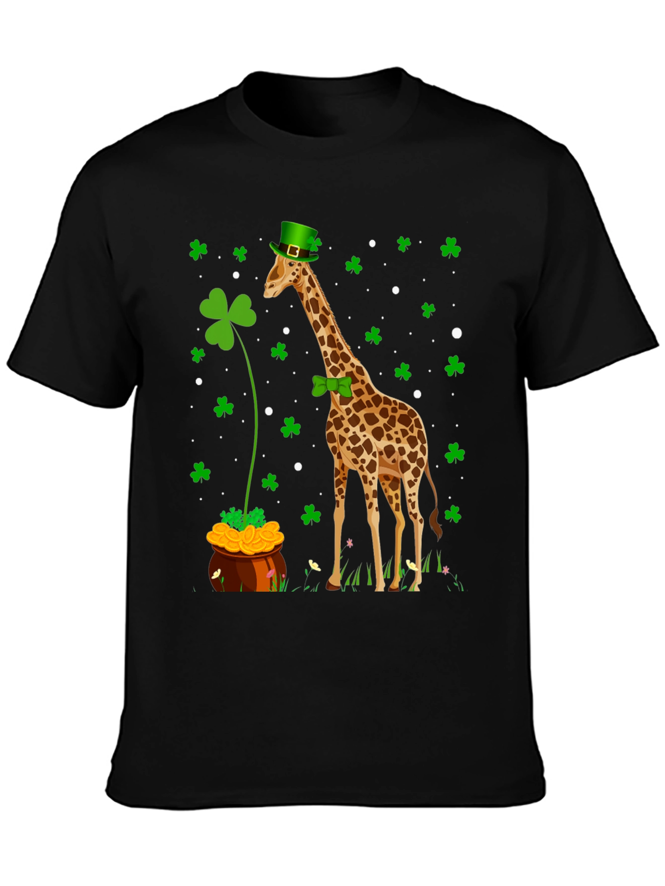 St. Patricks Day Giraffe Graphic T-Shirt