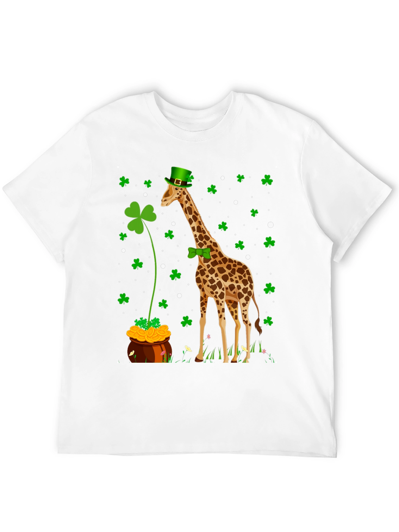 St. Patricks Day Giraffe Graphic T-Shirt