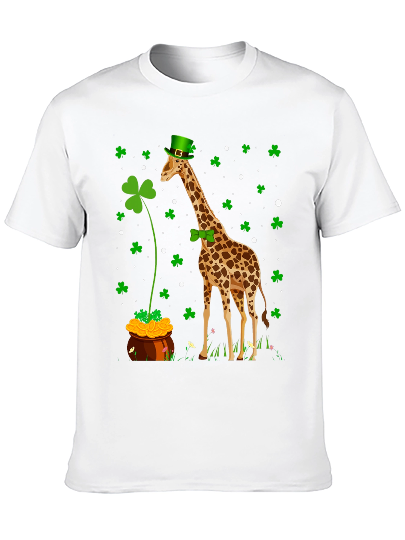 St. Patricks Day Giraffe Graphic T-Shirt