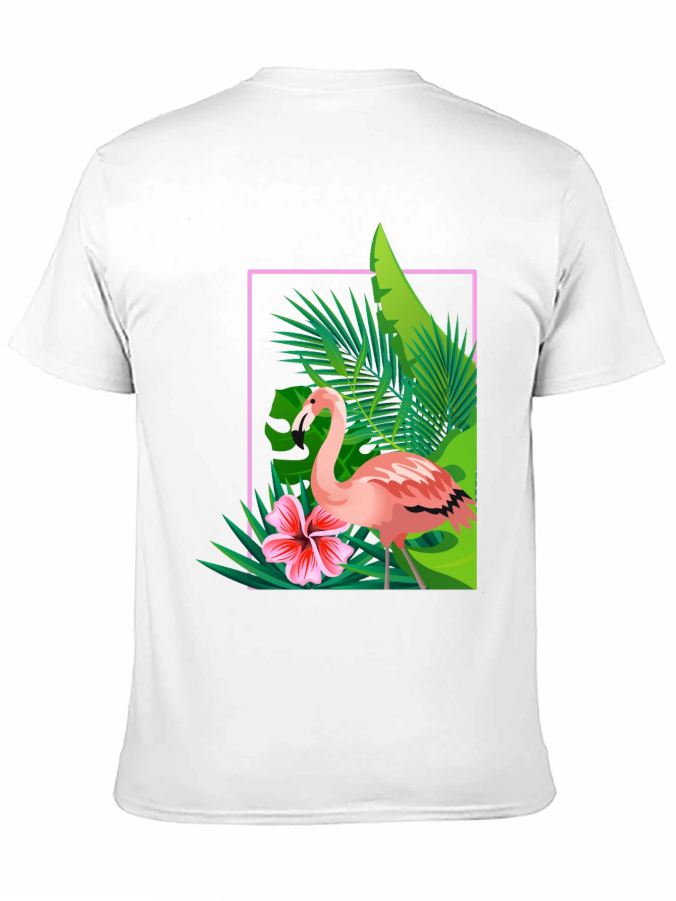 Tropical Flamingo Graphic Tee - Stylish Summer T-Shirt