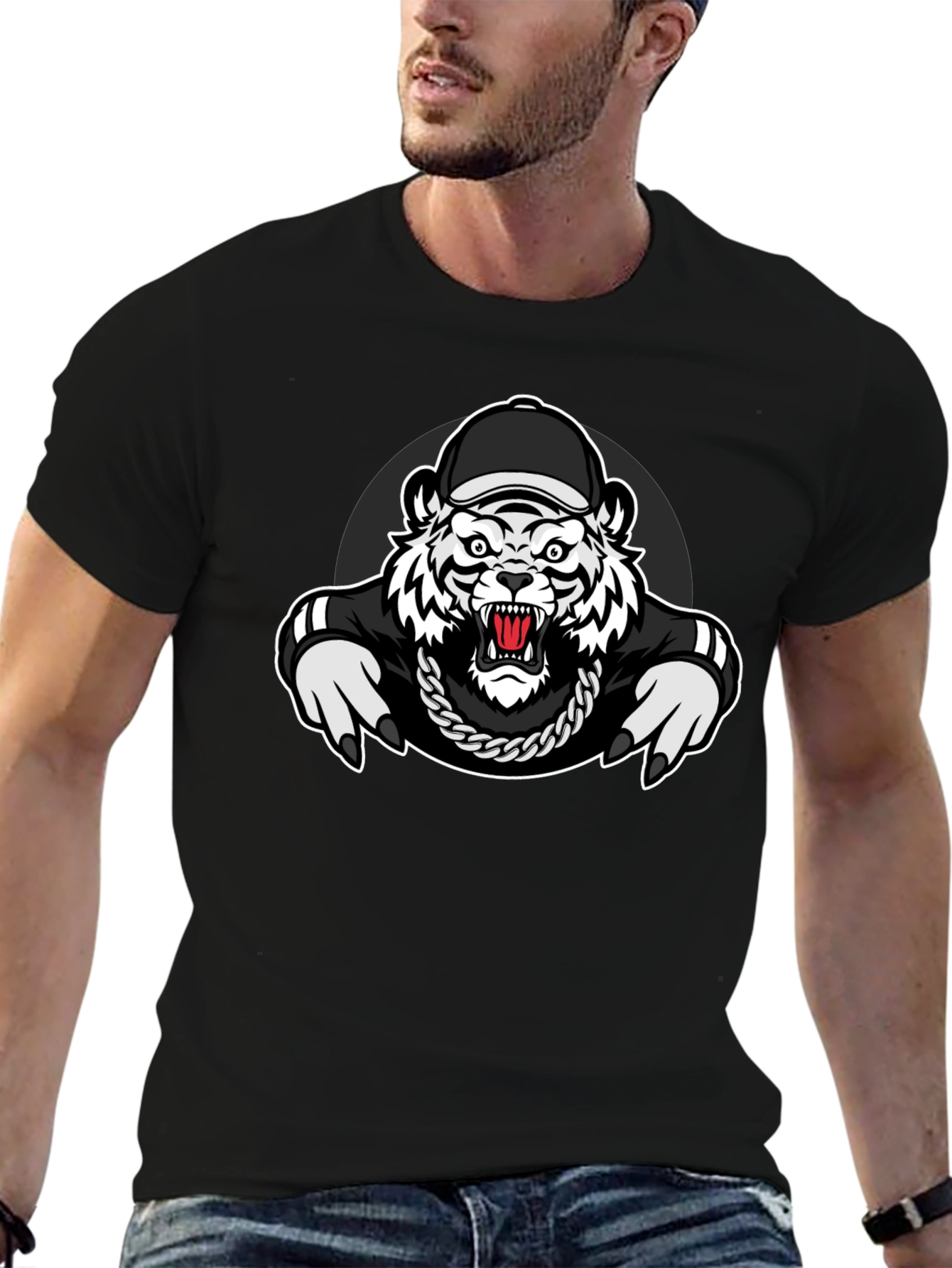 Tiger Graphic Black T-Shirt - Urban Style