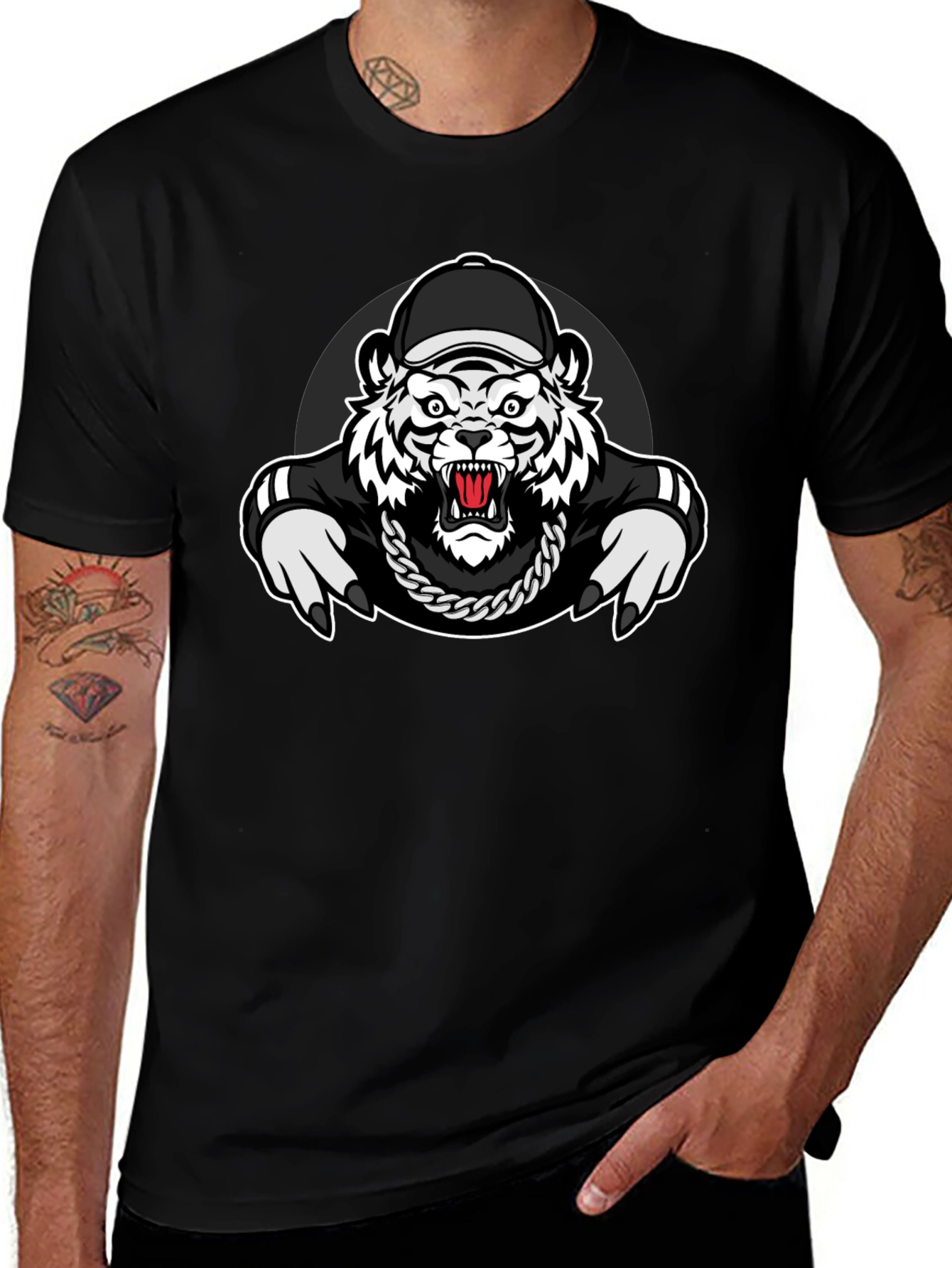 Tiger Graphic Black T-Shirt - Urban Style