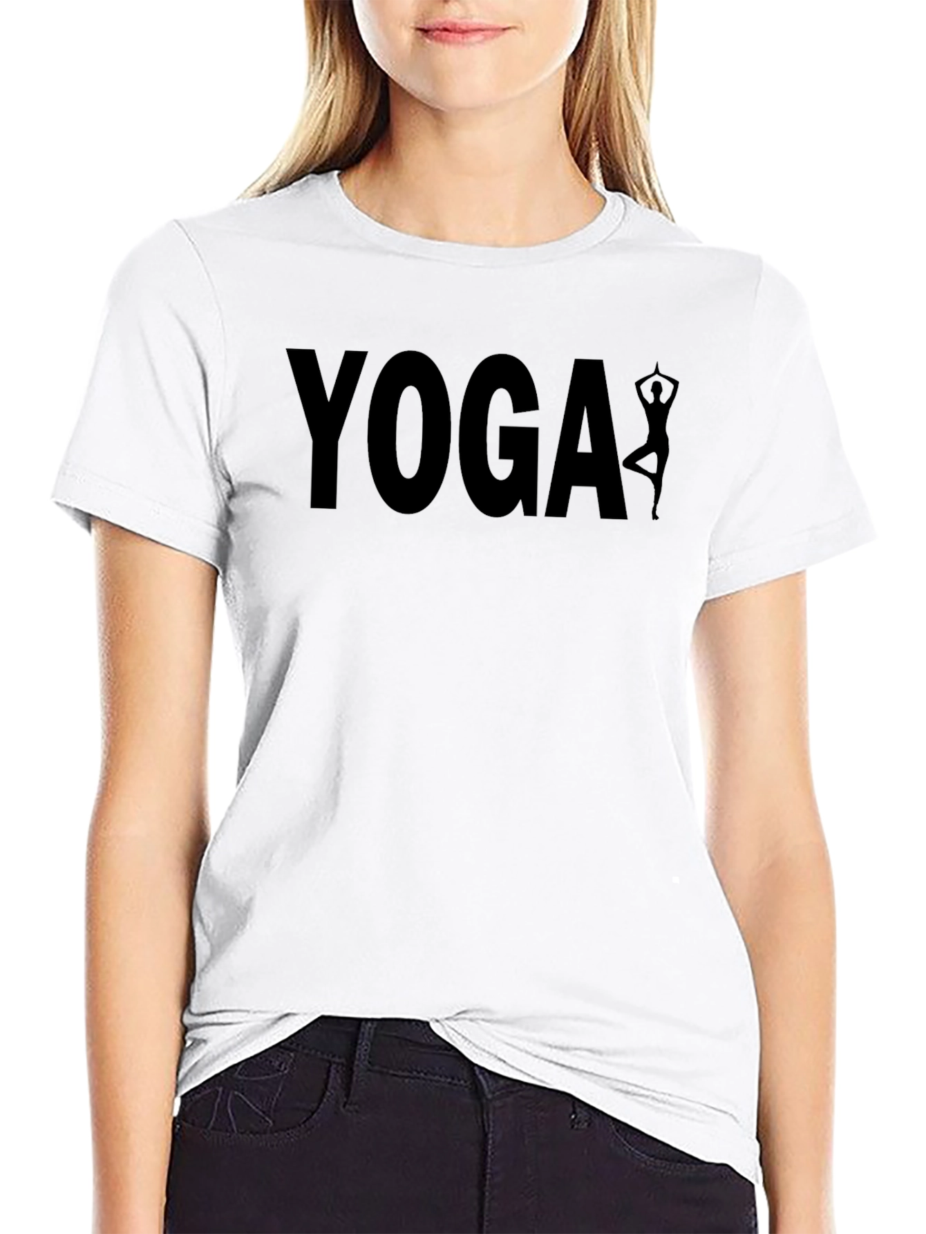 Yoga Graphic Tee - Black Soft Cotton
