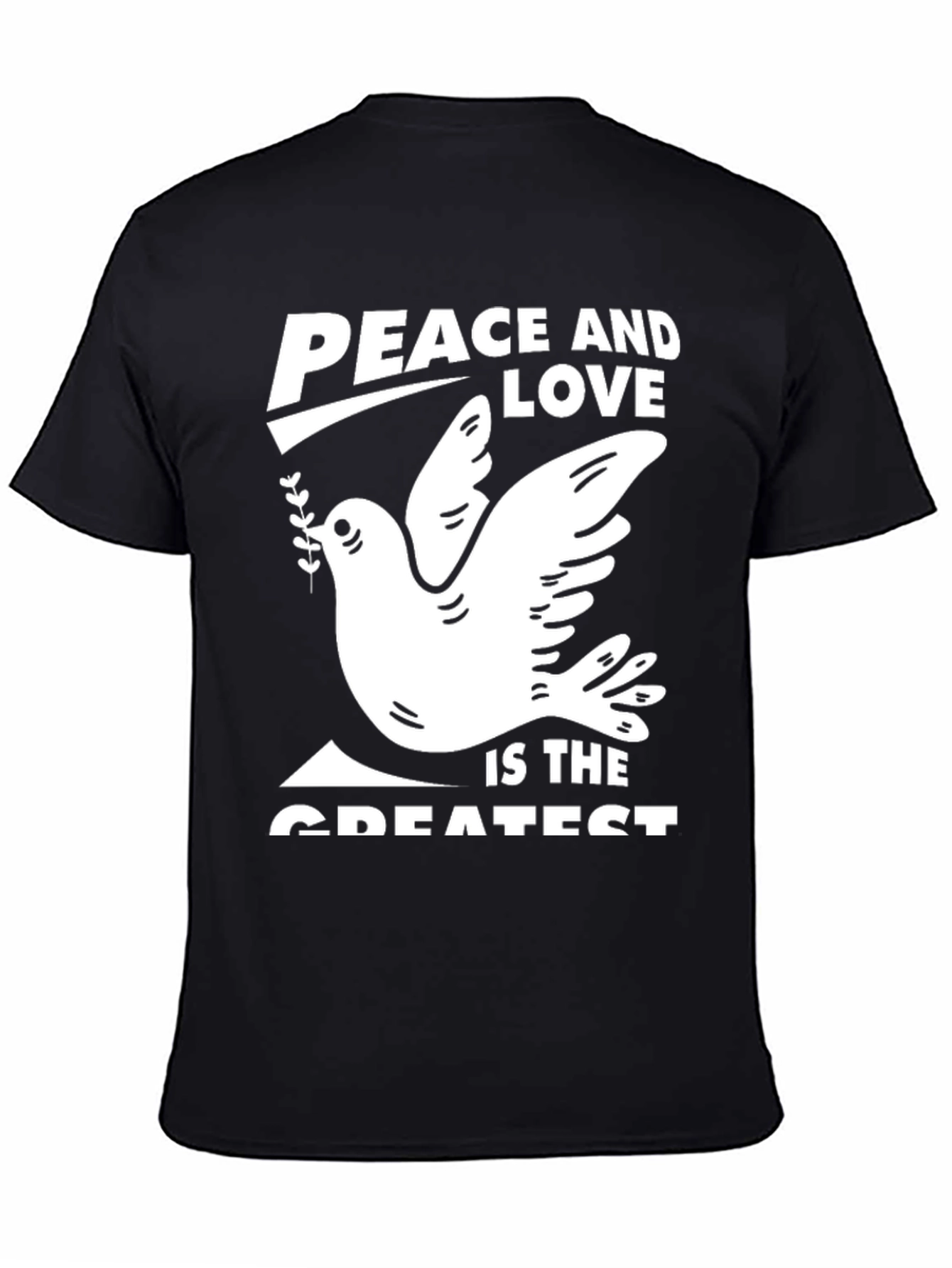 Peace & Love Dove Graphic Tee - Black T-Shirt