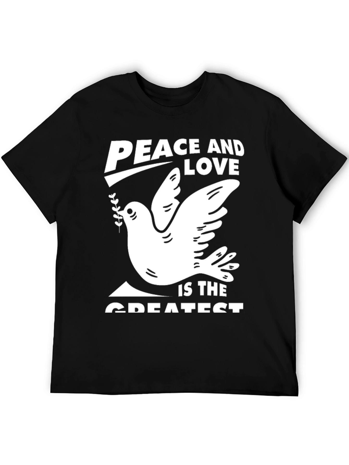 Peace & Love Dove Graphic Tee - Black T-Shirt