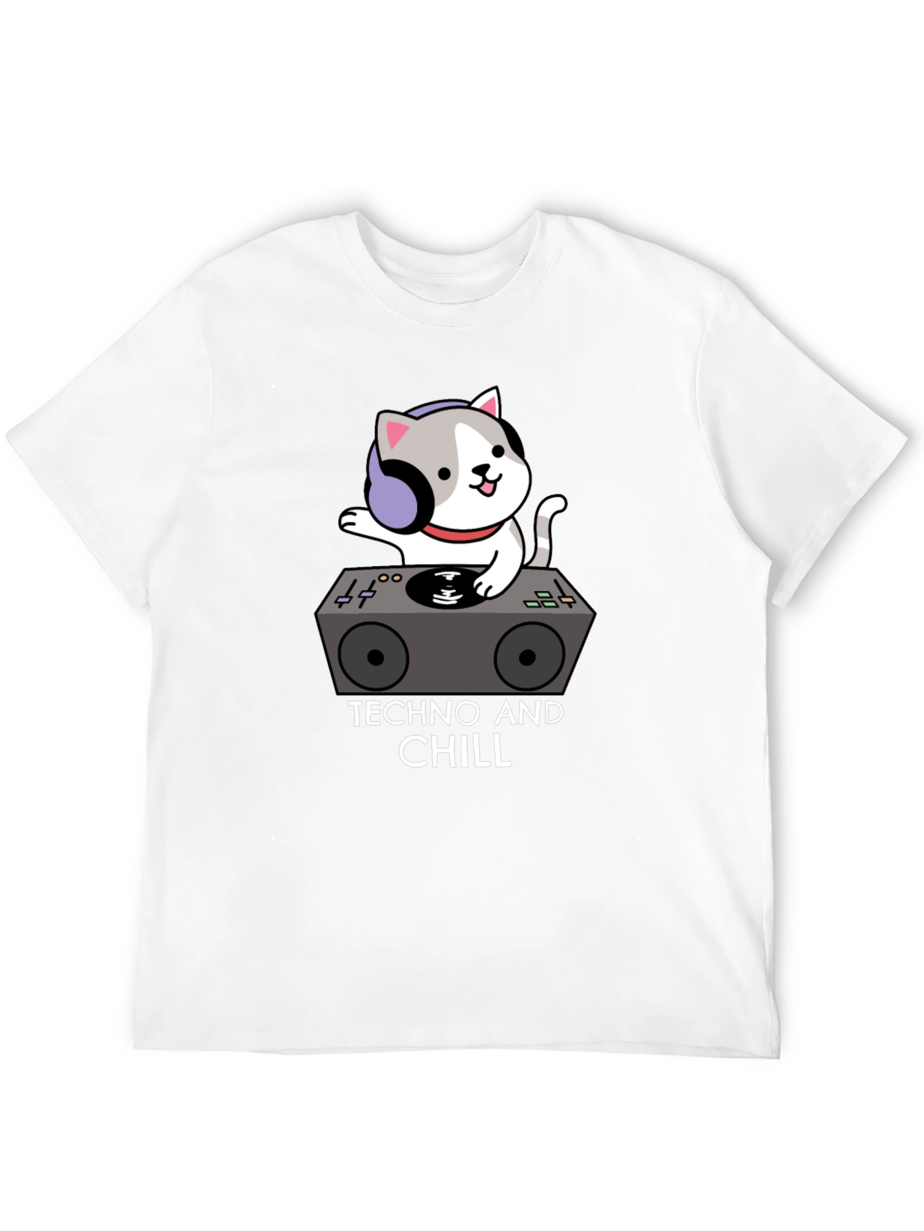 Techno Cat T-Shirt - DJ Kitten Graphic Tee