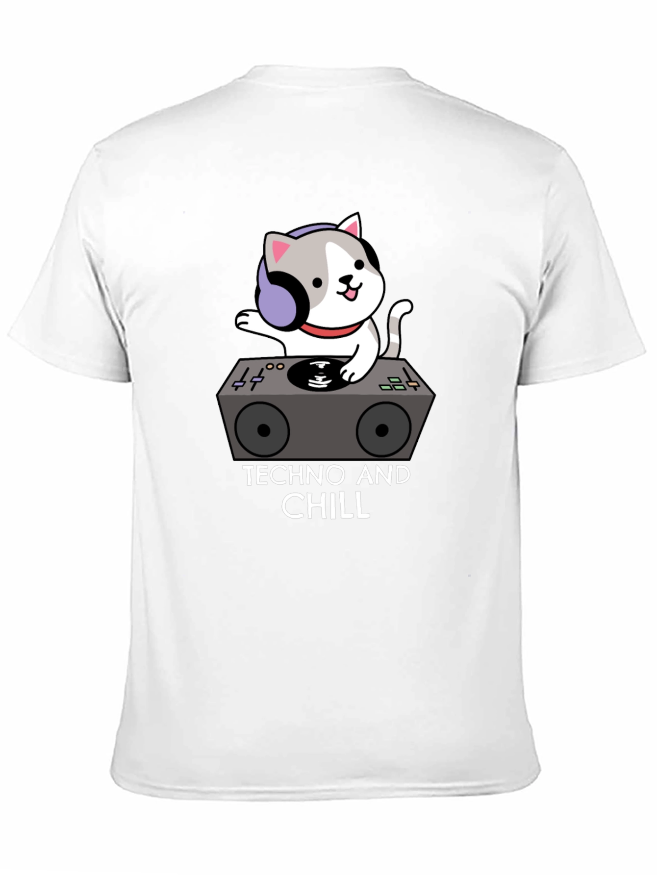 Techno Cat T-Shirt - DJ Kitten Graphic Tee