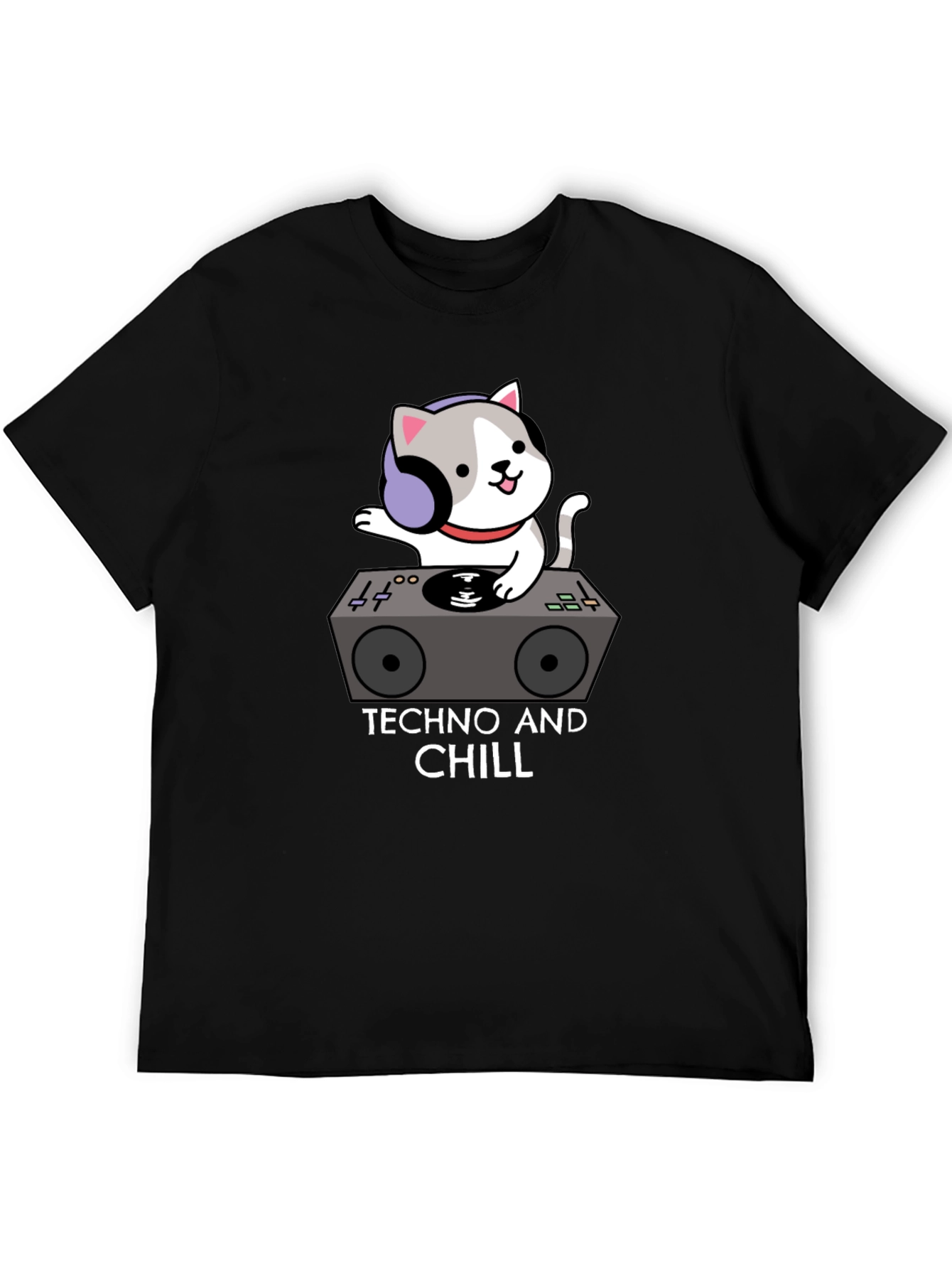 Techno Cat T-Shirt - DJ Kitten Graphic Tee