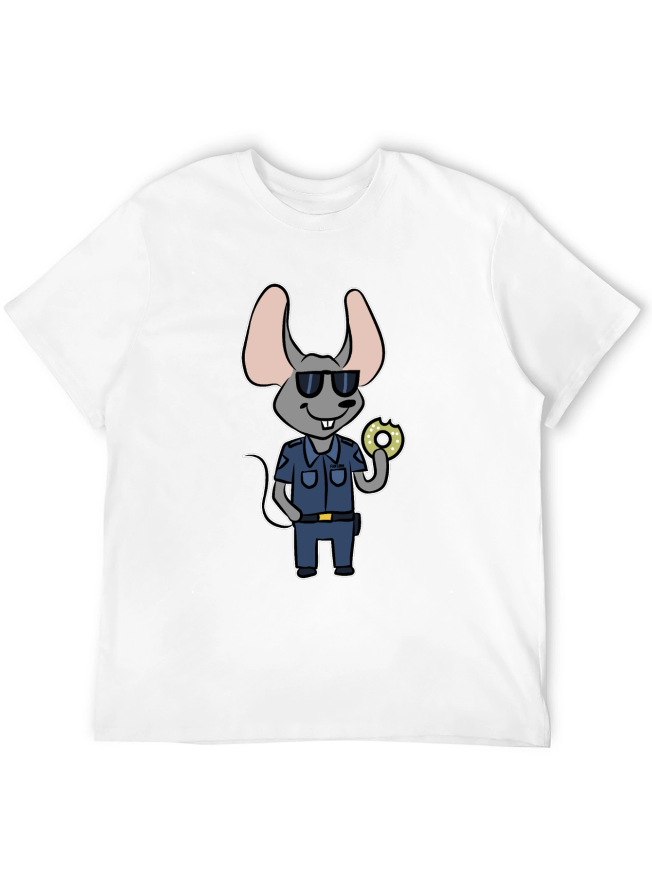 Mouse Cop with Donut T-Shirt