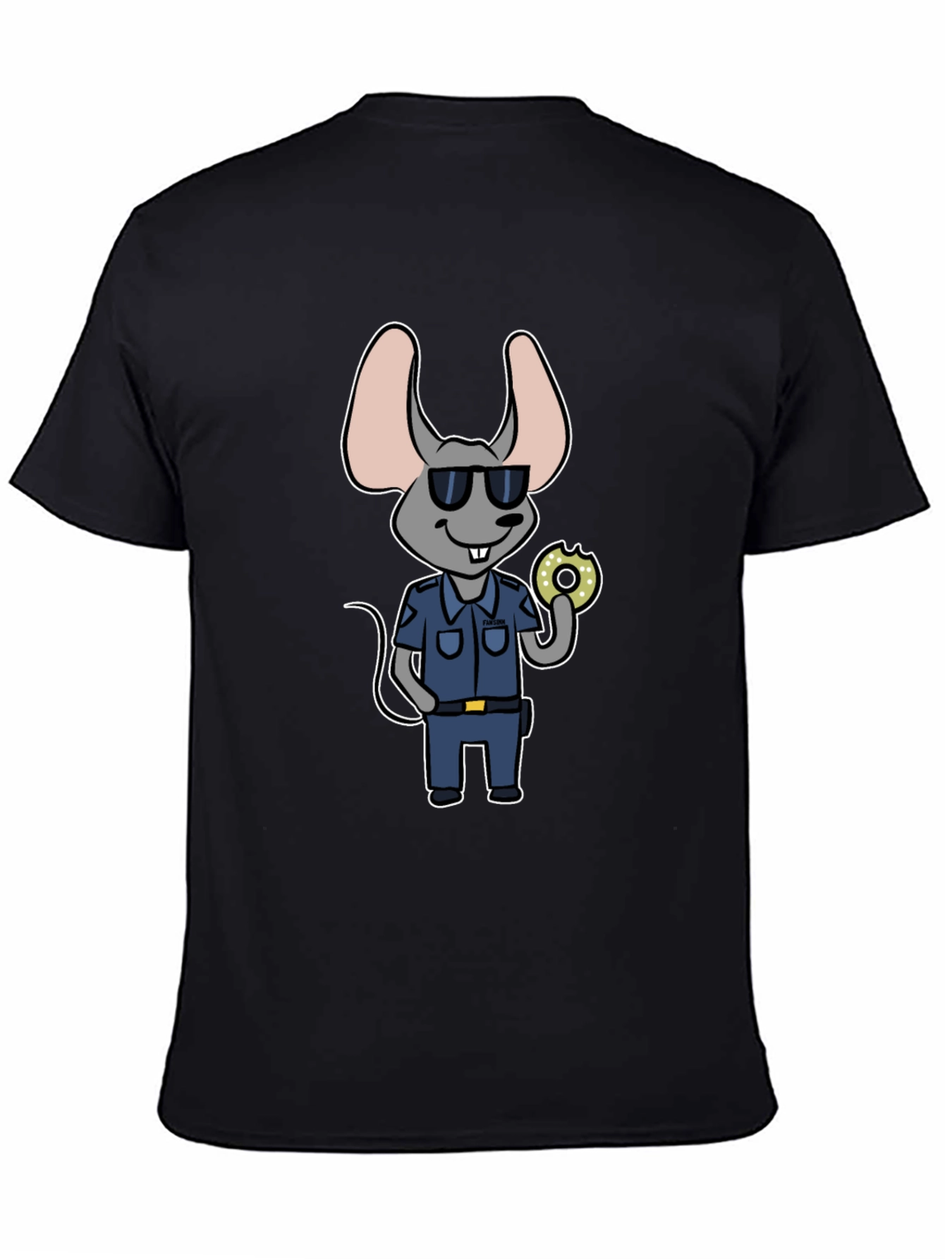 Mouse Cop with Donut T-Shirt