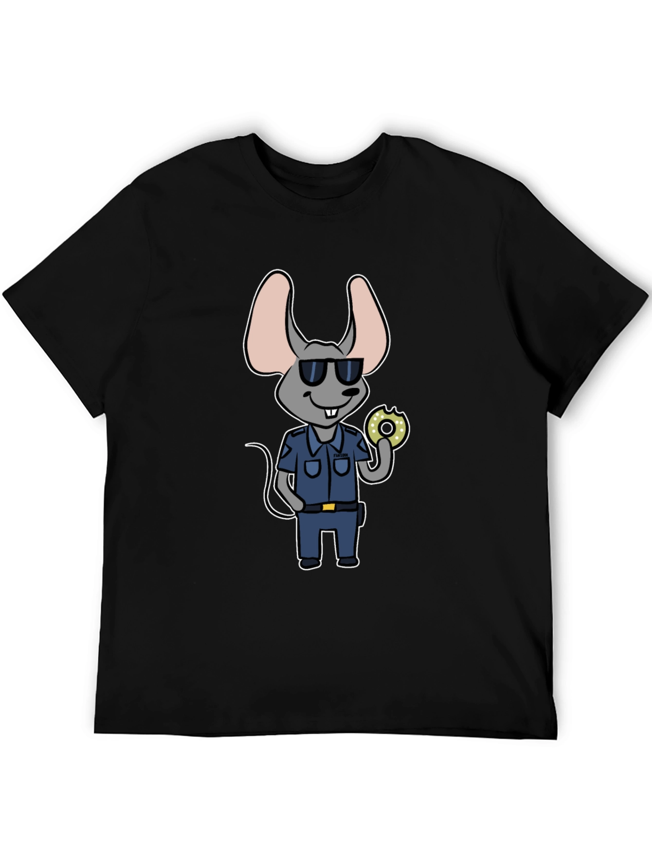 Mouse Cop with Donut T-Shirt