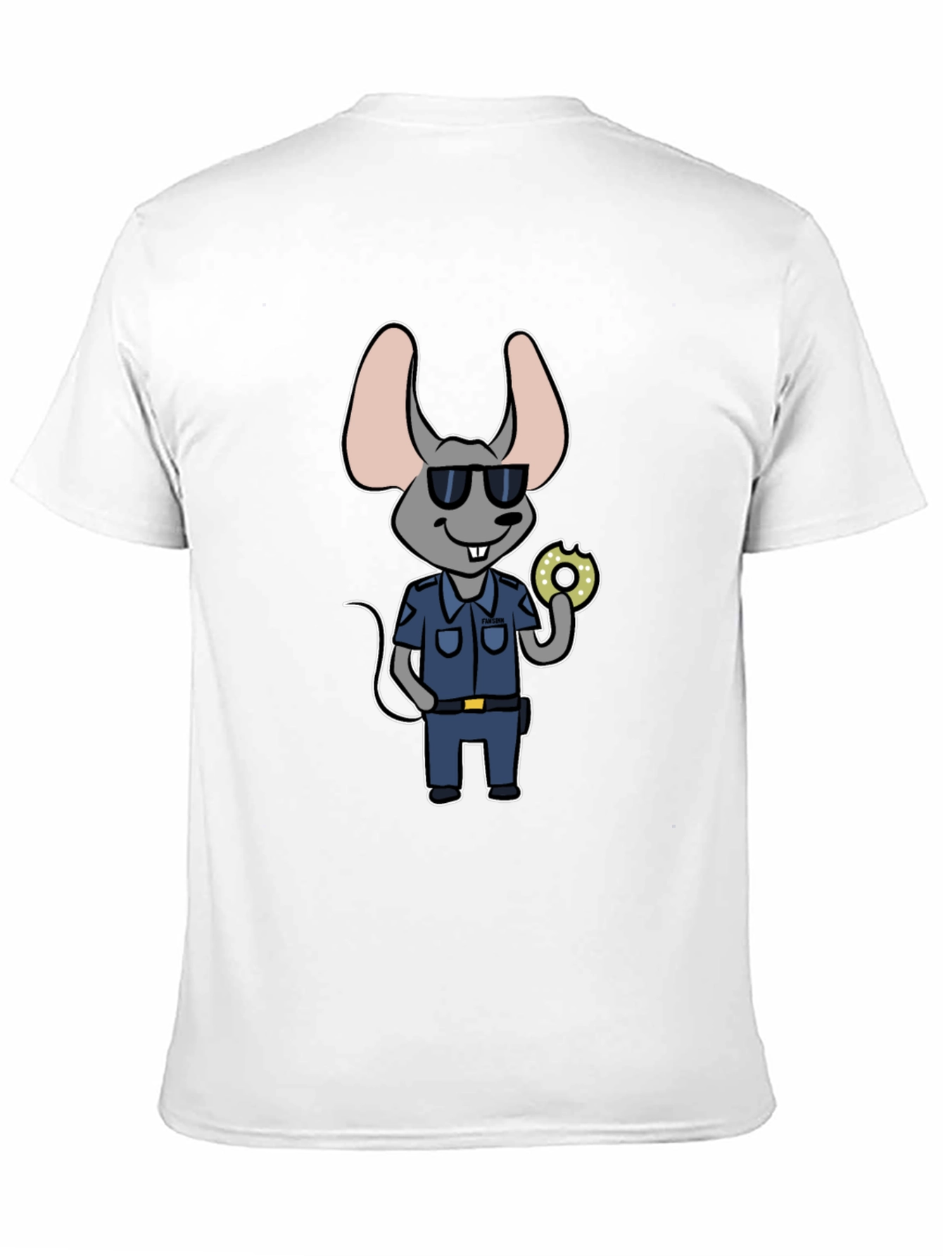Mouse Cop with Donut T-Shirt