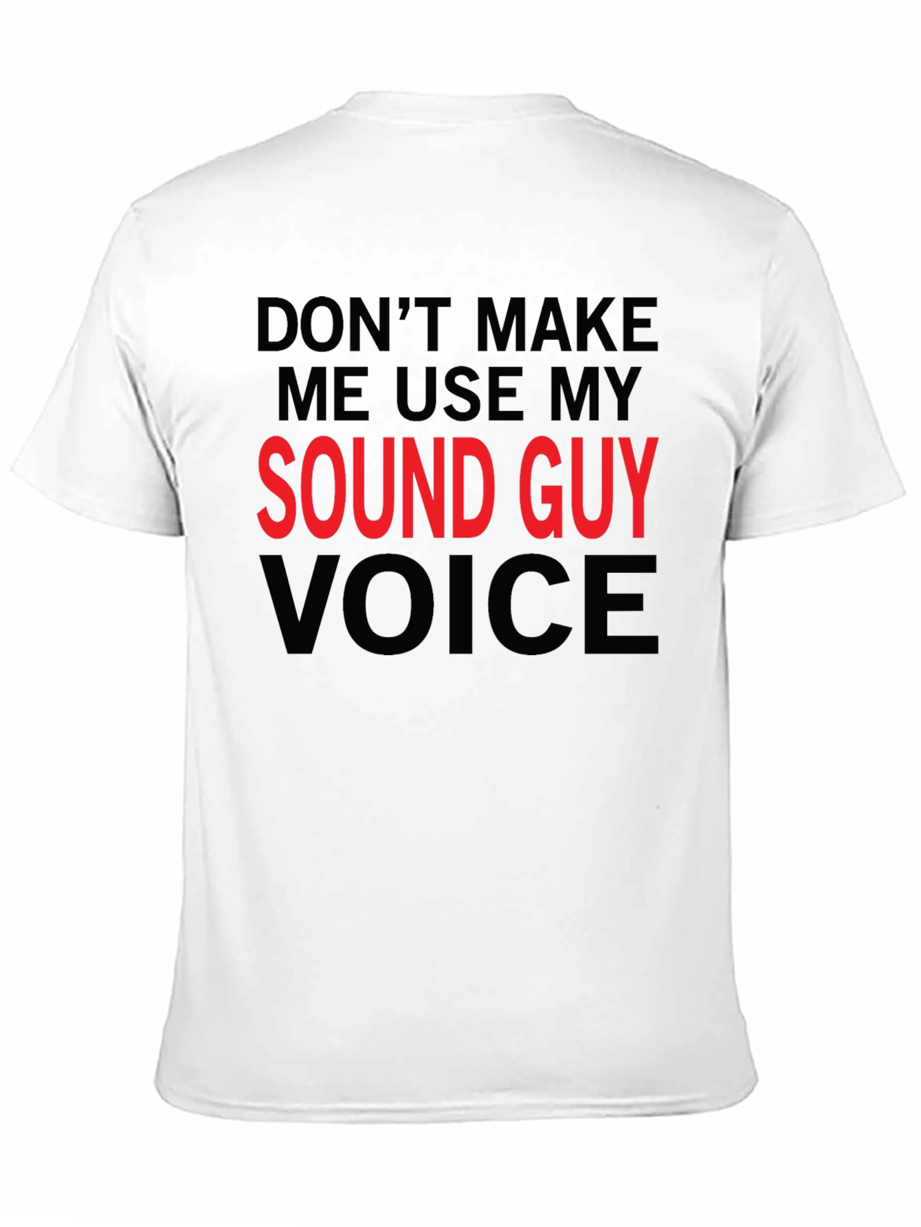 Sound Guy Voice Black Graphic T-Shirt