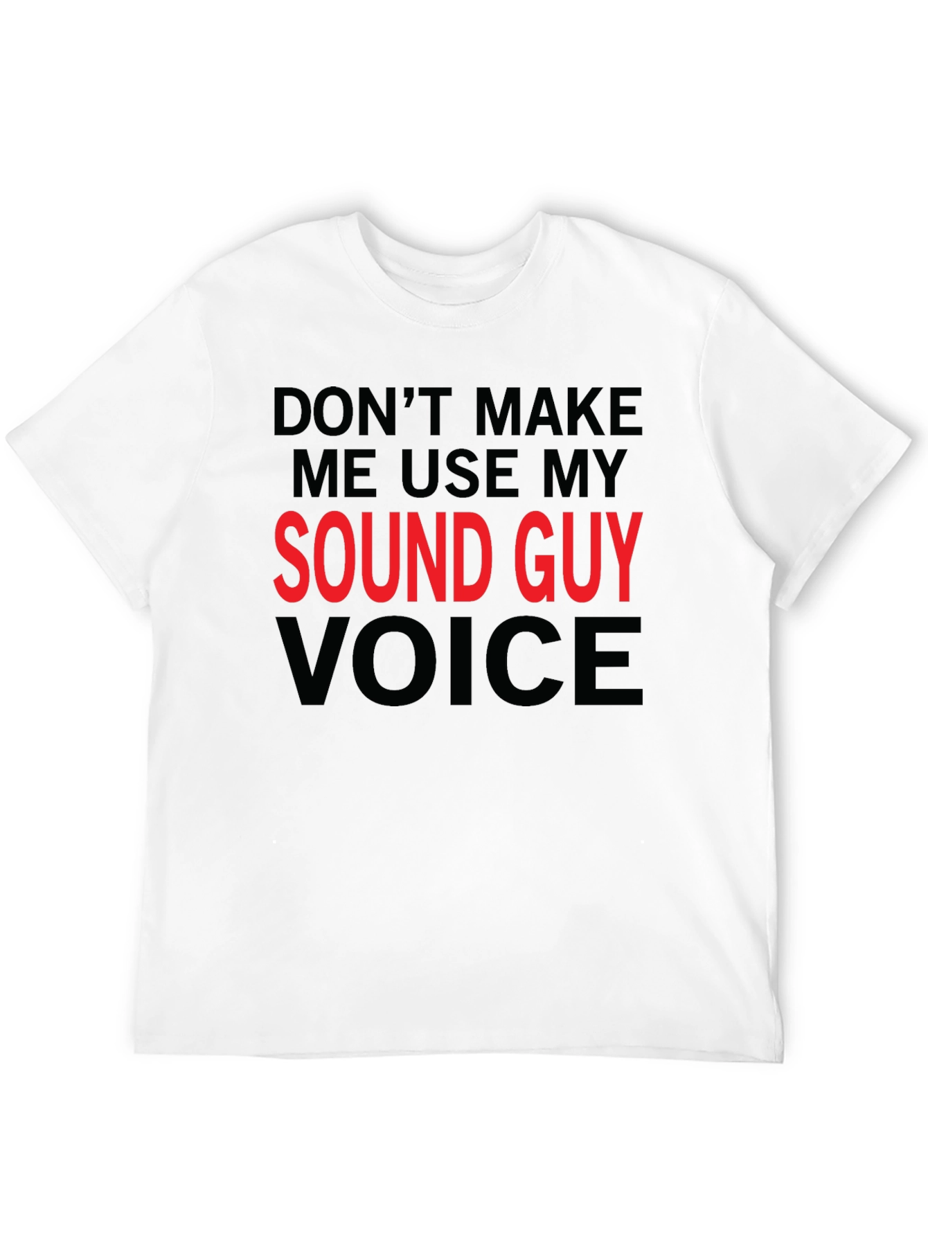 Sound Guy Voice Black Graphic T-Shirt