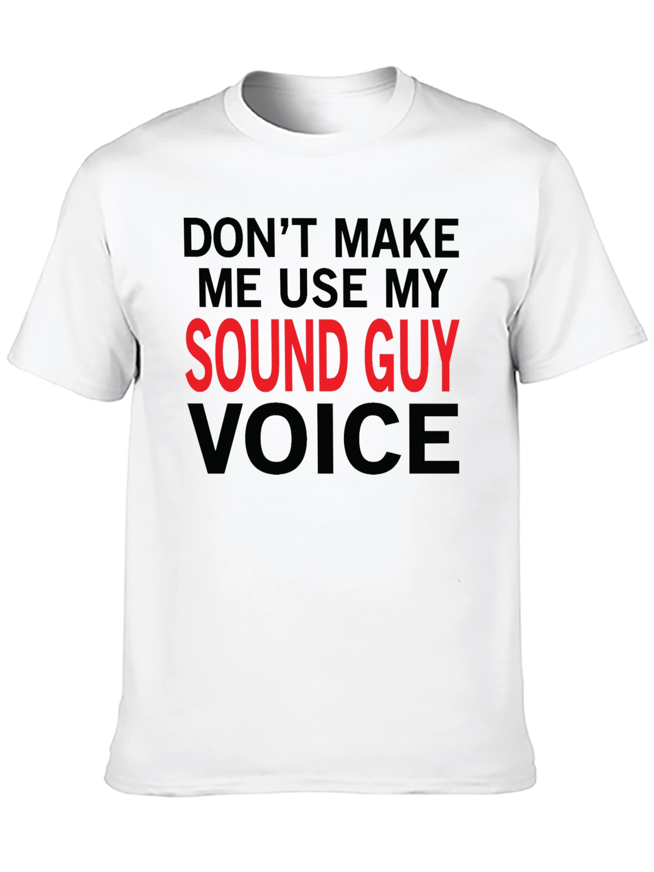 Sound Guy Voice Black Graphic T-Shirt